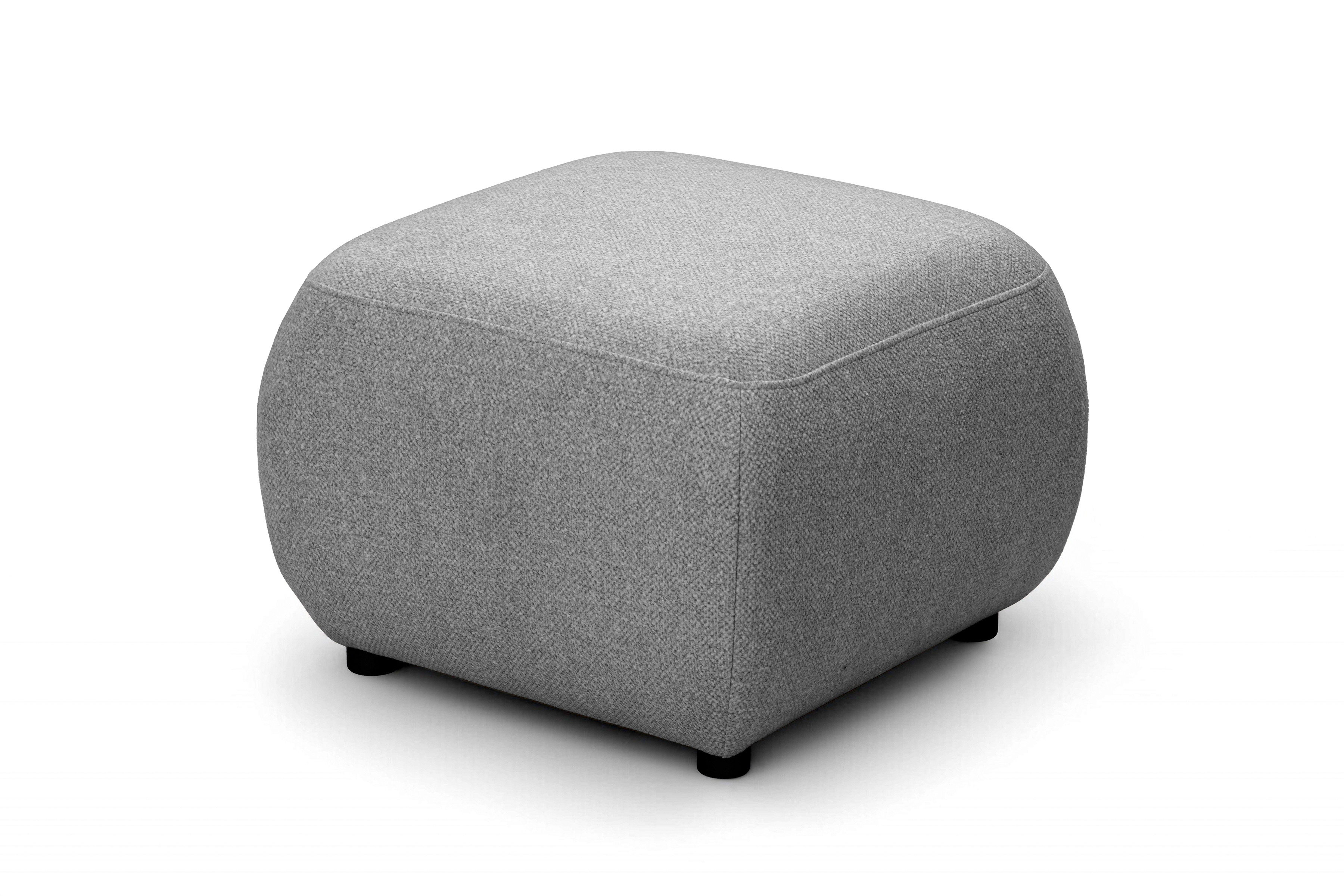 Pufa Lotulis - sivá hydrofóbna látka Blur 18 Taburet čalúnená Lotulis - šedá dzianina hydrofobowa Blur 18