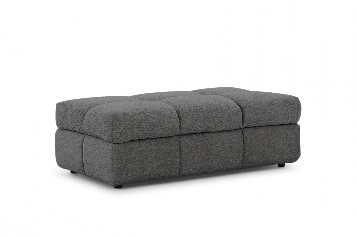 Čalúnený taburet Magnelio - sivá bouclé Catch Me 25 Taburet čalúnená Magnelio - šedá boucle Catch Me 25