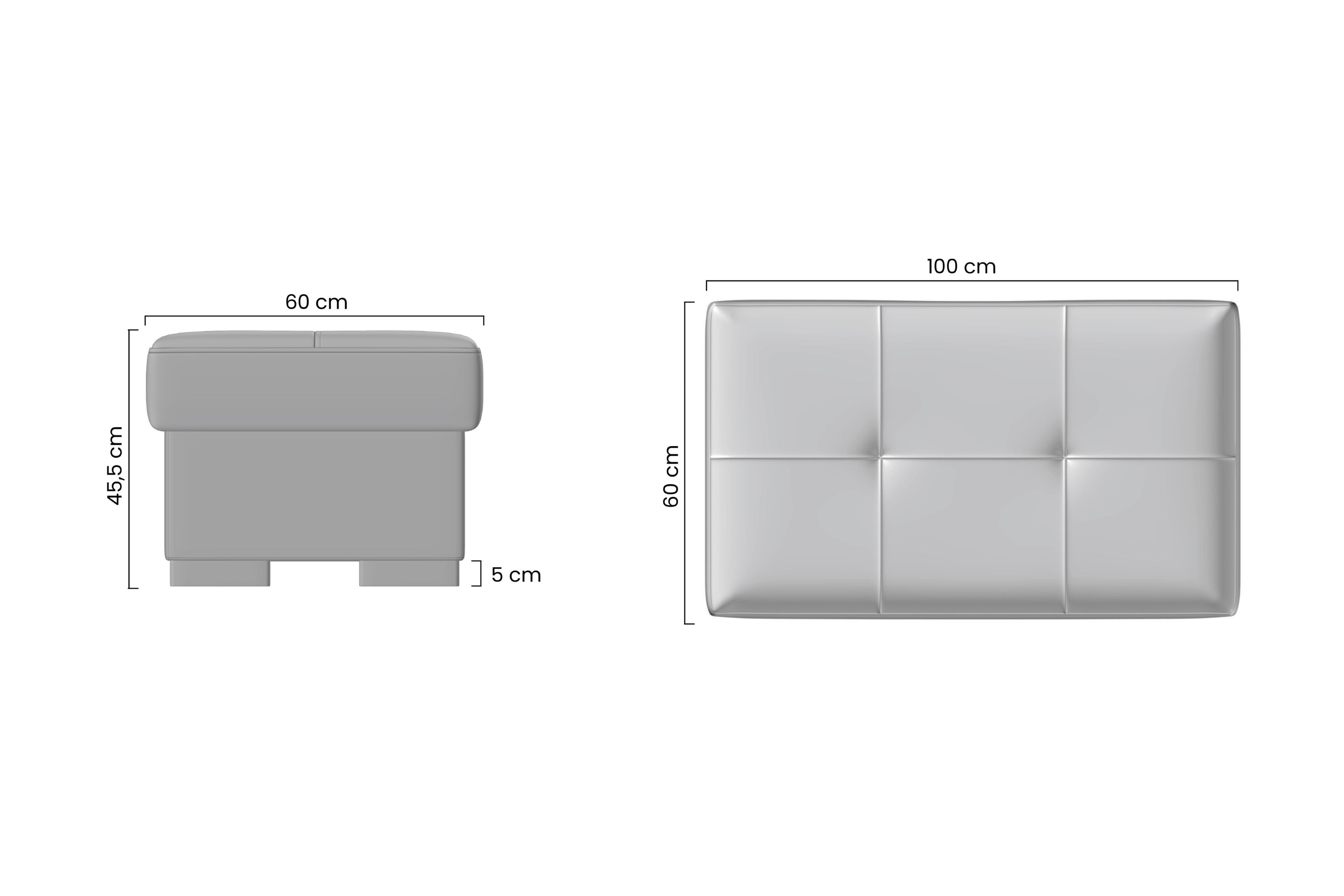 Čalouněný taburet Modeno XL s úložným prostorem Taburet čalouněná s úložným prostorem Modeno XL