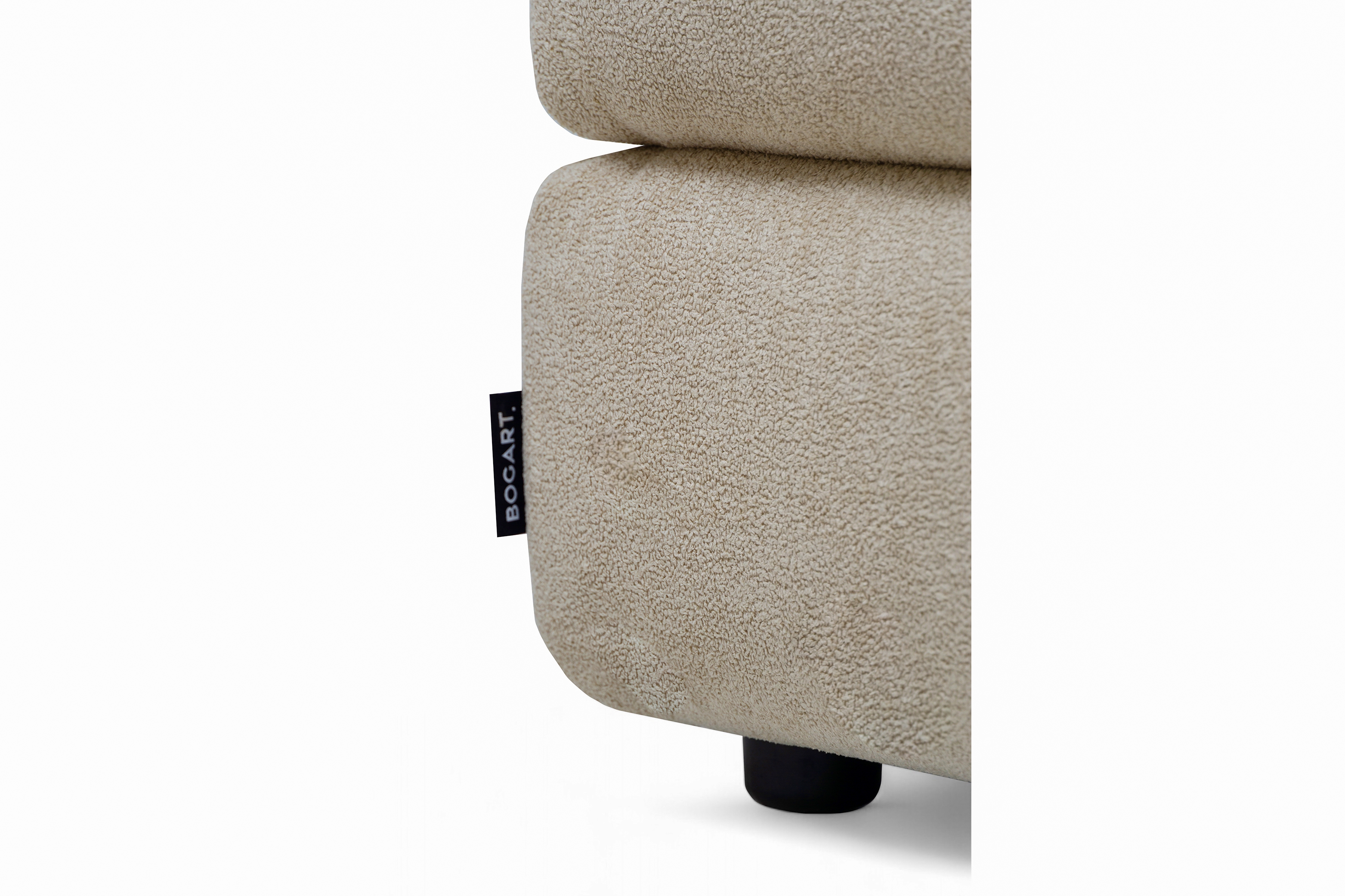 Taburetka Tulia Mini - béžová pletenina Freya 210-03 / Freya 210-05 - Koncovka série PufaTulia Mini - Béžová dzianina Freya 210-03 + Freya 210-05 