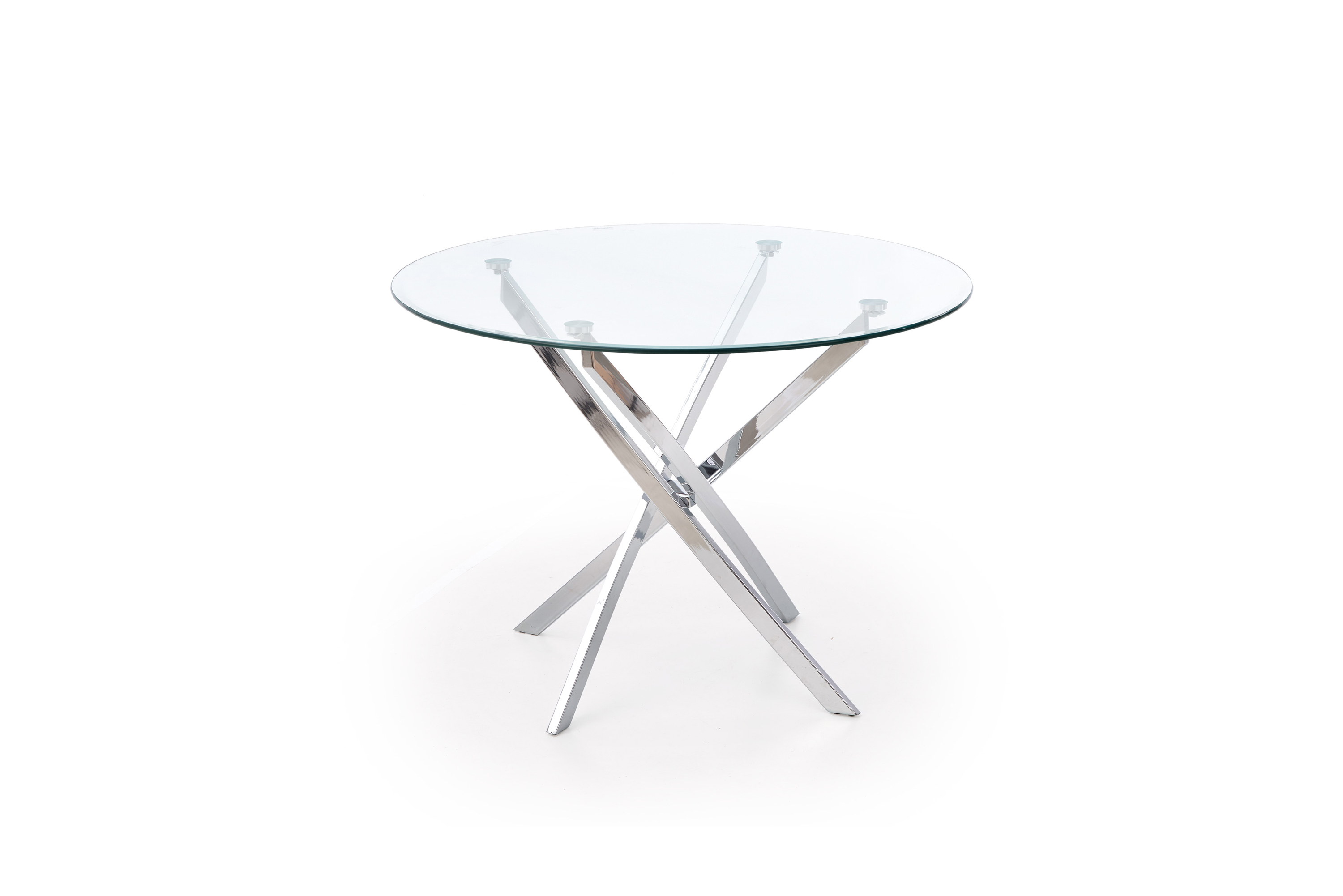 Stůl Raymond - bezbarvý / Chromovaný raymond stůl bezbarvý/Chromovaný