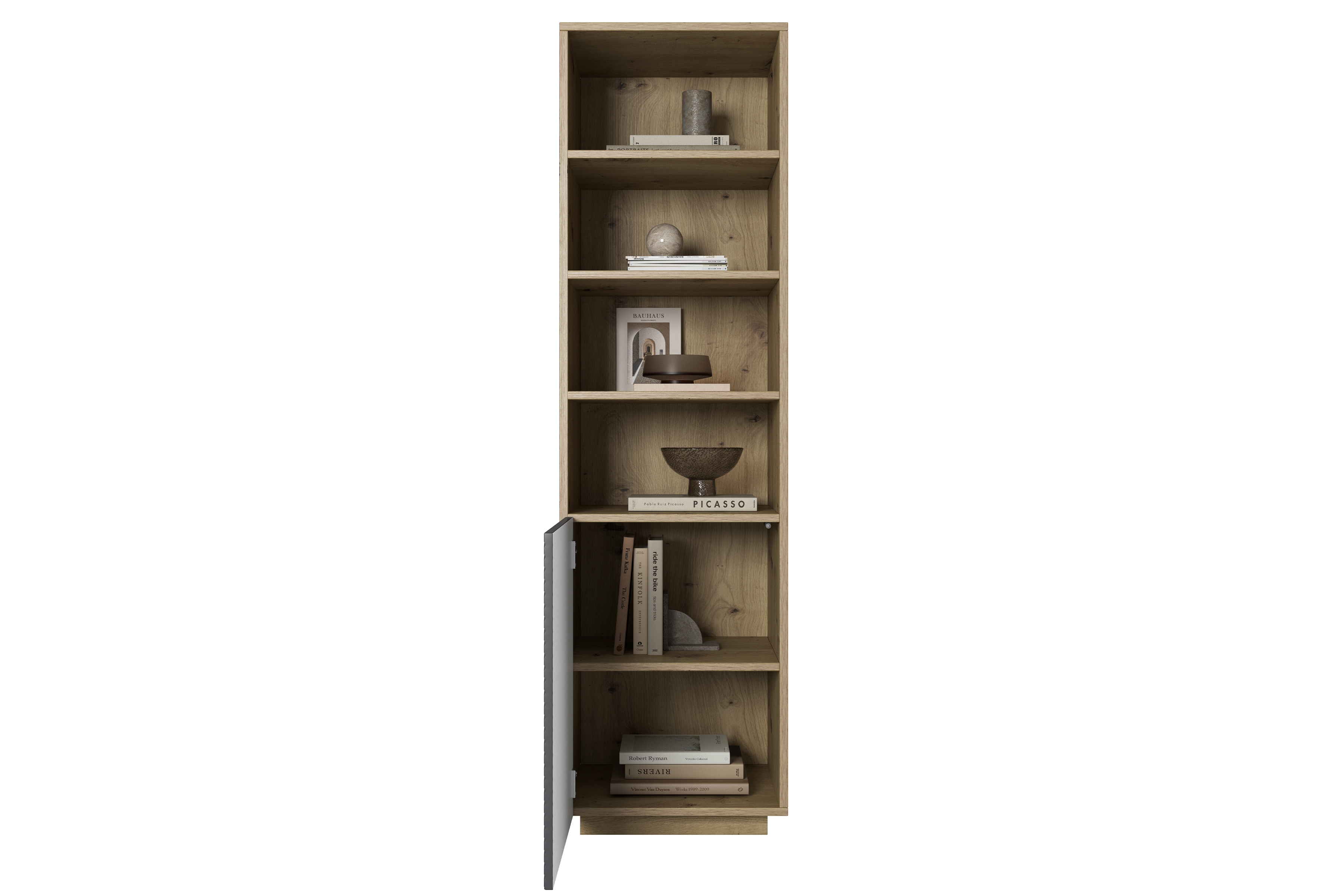 Regál Asha 50 cm - artisan / rivier stone mat Regál Asha 50 cm s frézovaným frontom - artisan / rivier stone mat