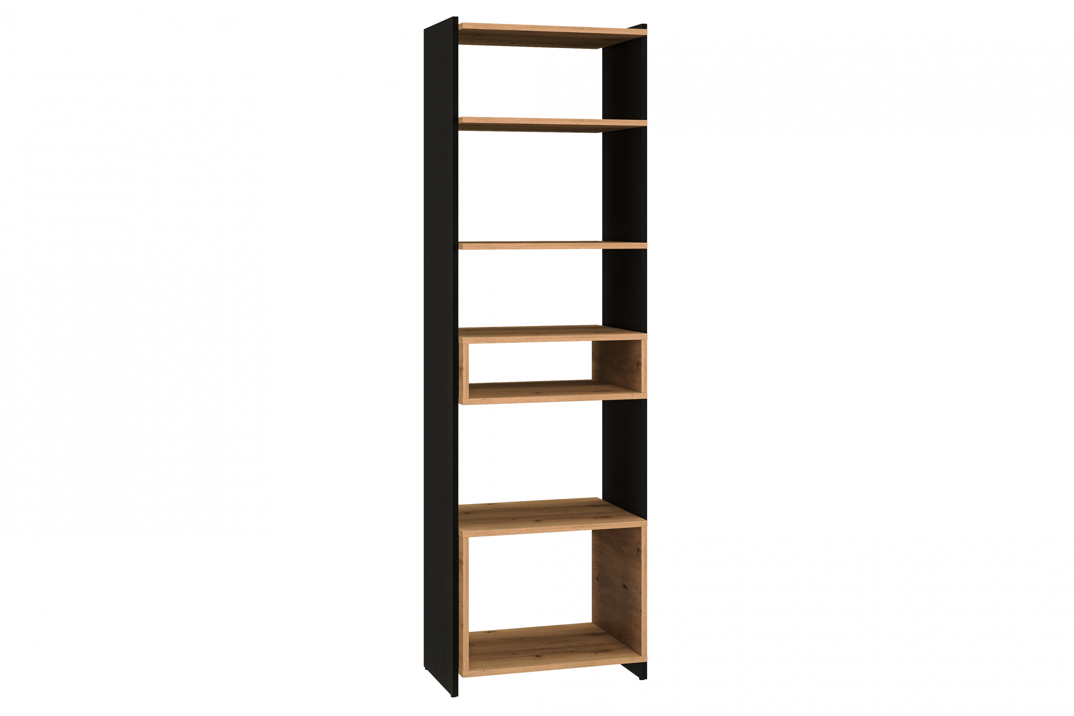 Regál Danli 55 cm - dub artisan / černá Regál Danli 02 - 55 cm - Dub artisan / Černý