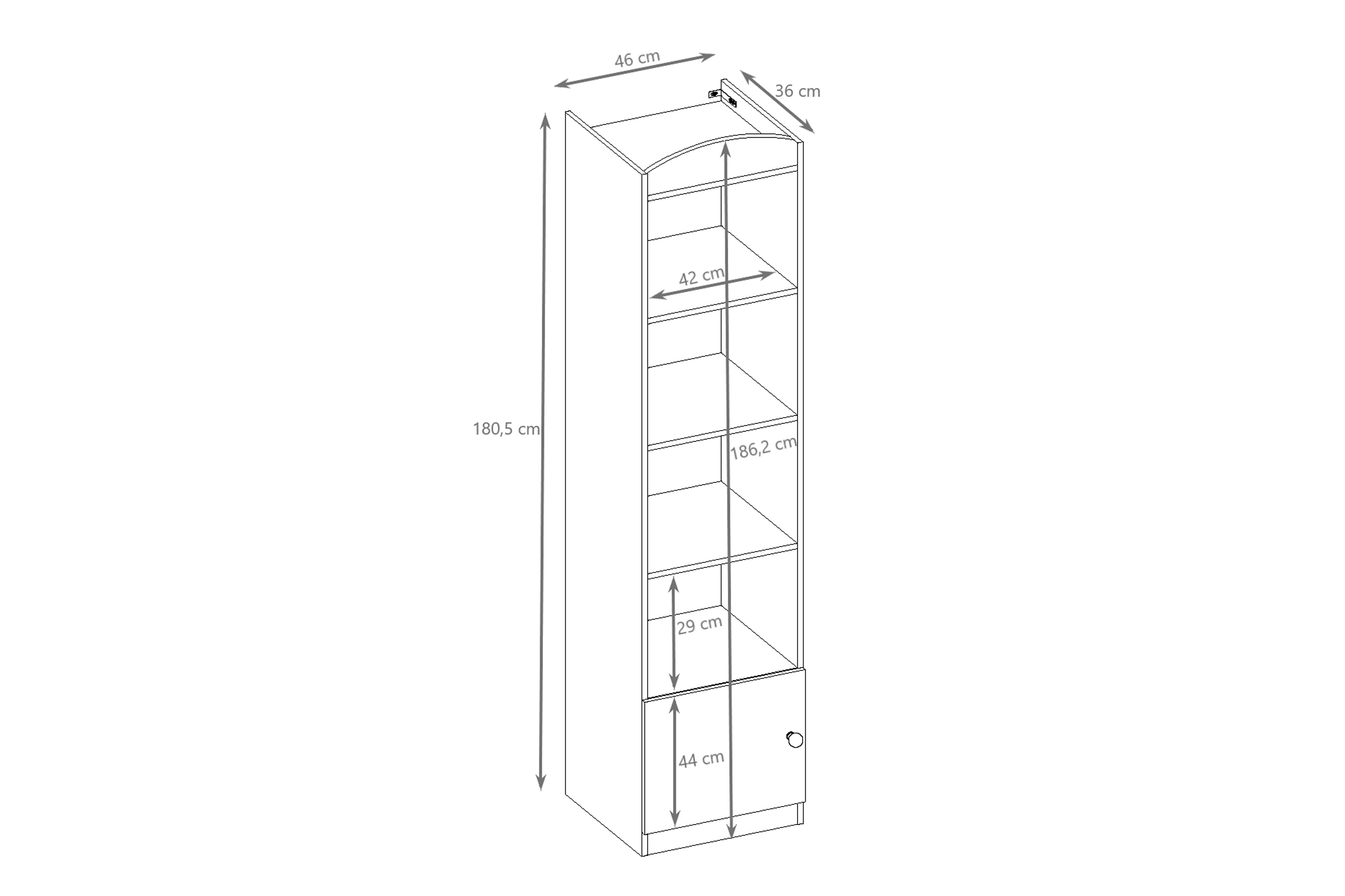 Dětský regál Bonzo 46 cm - bílá Regál dětský Bonzo 46 cm - bílá