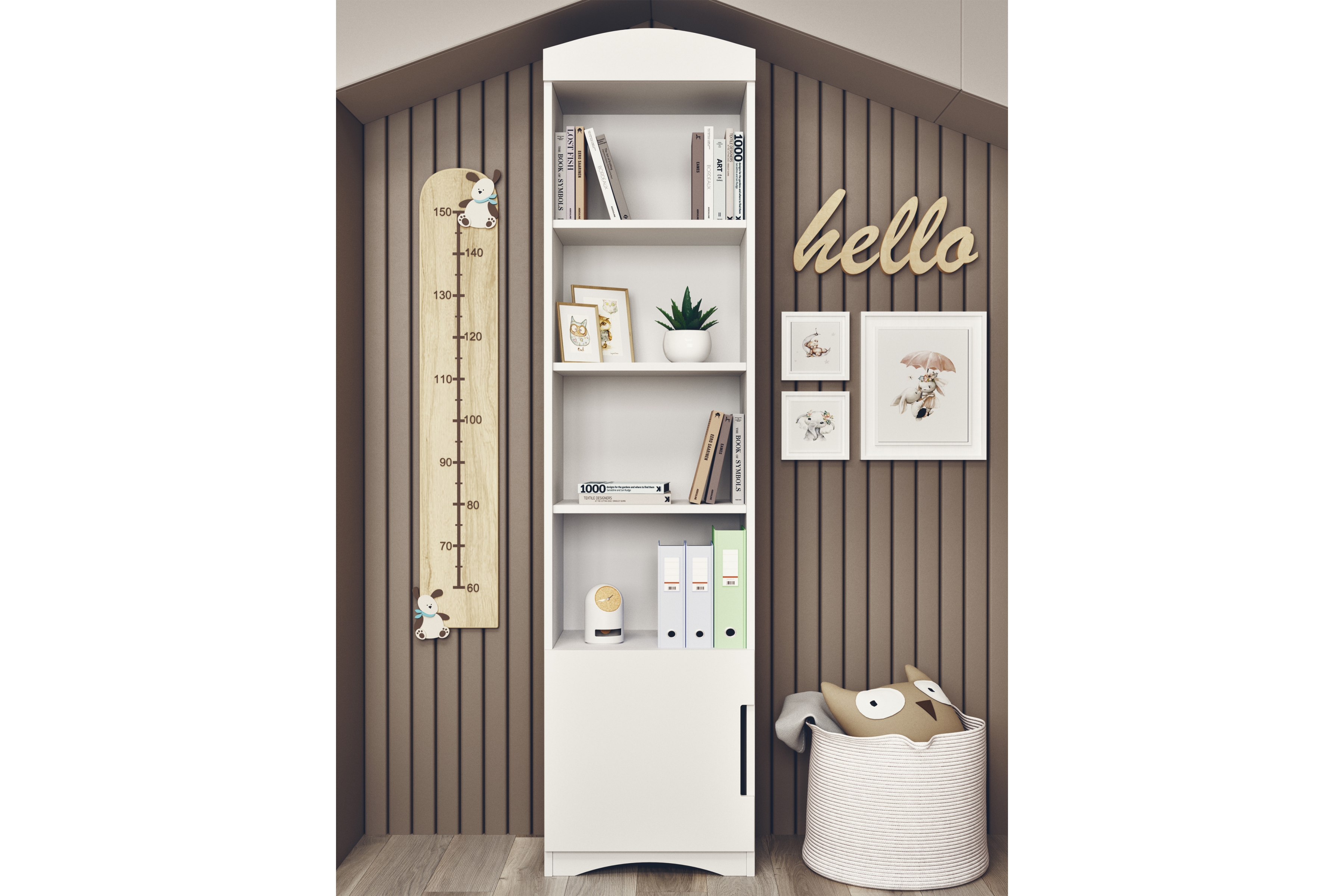 Dětský regál Guli 46 cm - bílá Regál dětský Guli 46 cm - bílá