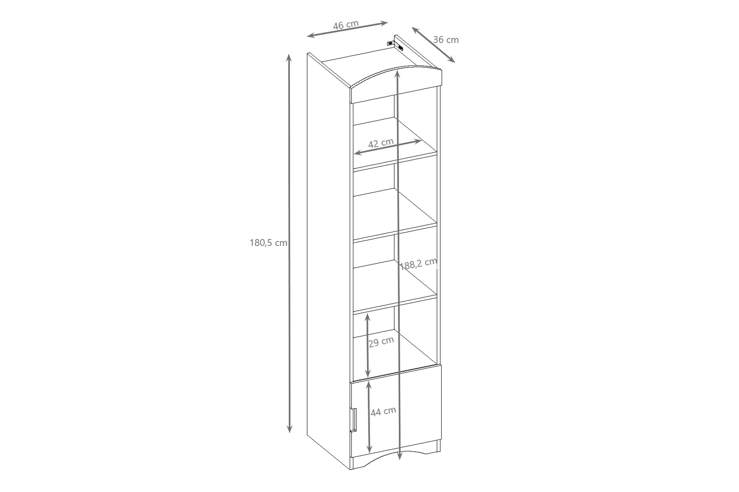 Dětský regál Guli 46 cm - bílá Regál dětský Guli 46 cm - bílá