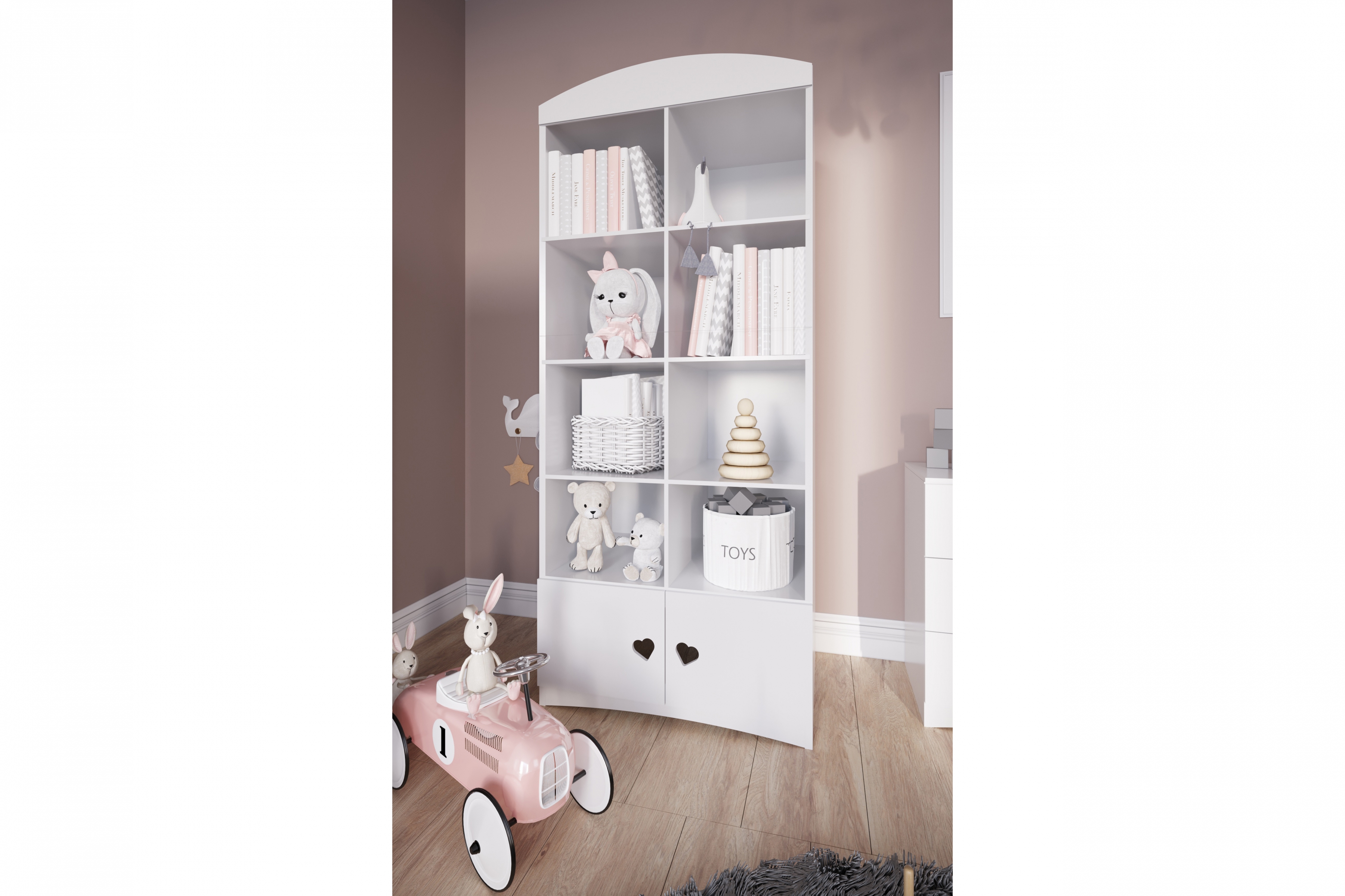 Dětský regál Pateri 90 cm - bílá Regál dětský Pateri 90 cm - bílá