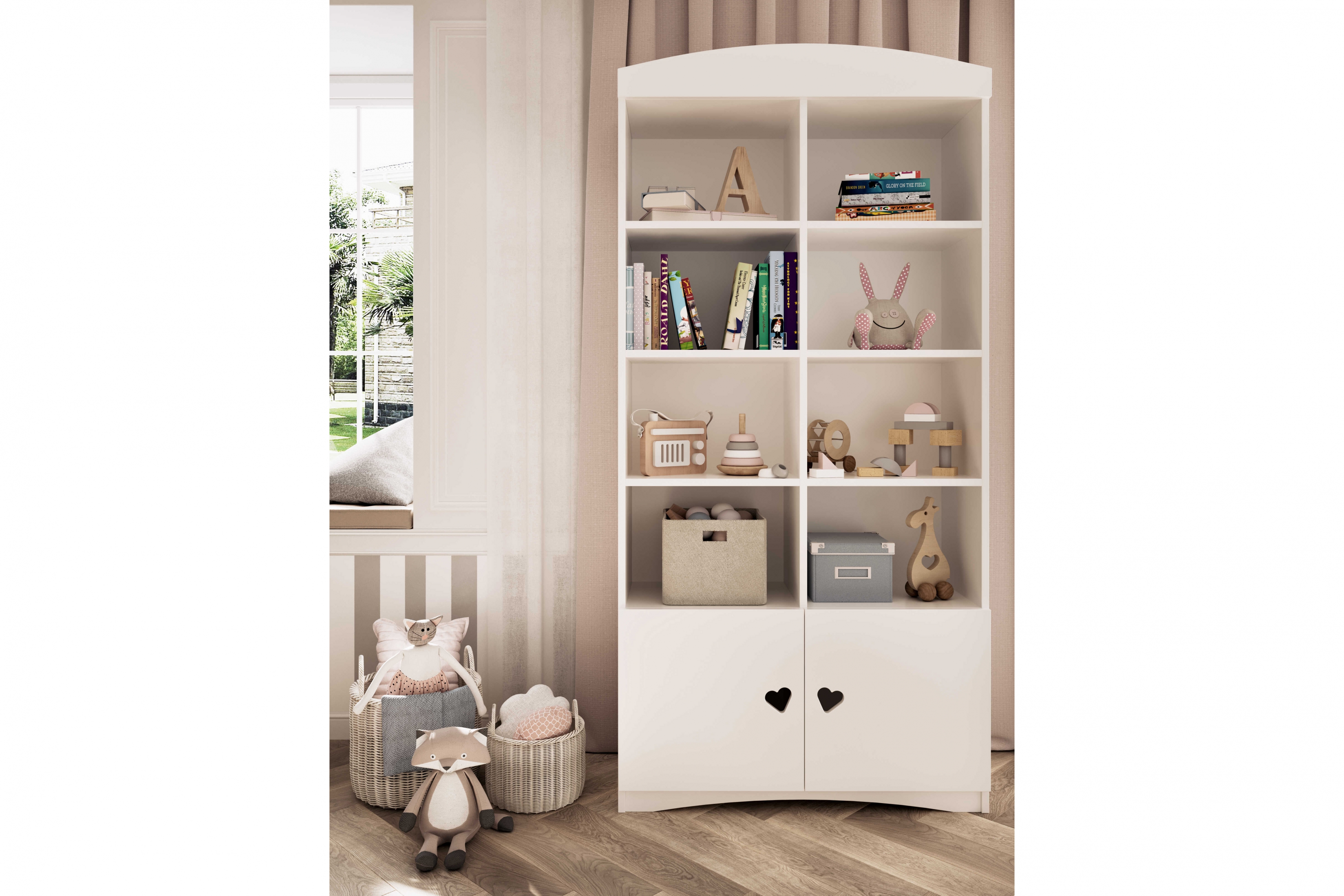 Dětský regál Pateri 90 cm - bílá Regál dětský Pateri 90 cm - bílá