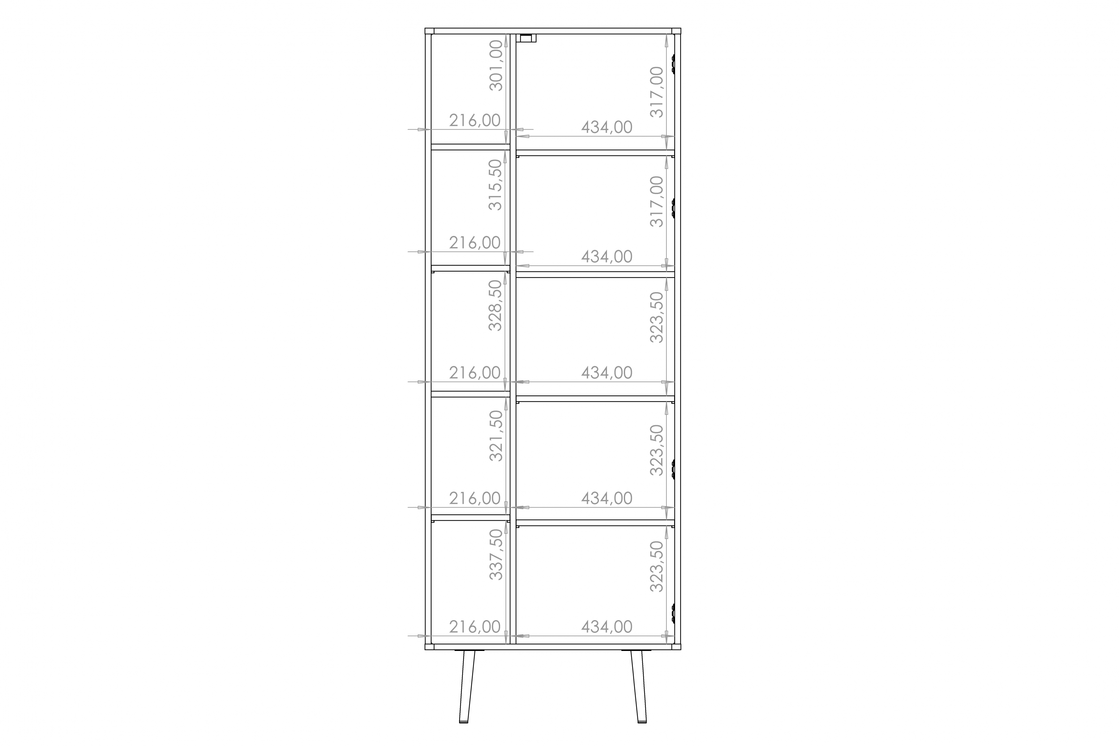 Regál Eterio 70 cm - captains deck / černý grafit Regál Eterio 70 cm - captains deck / černá grafit