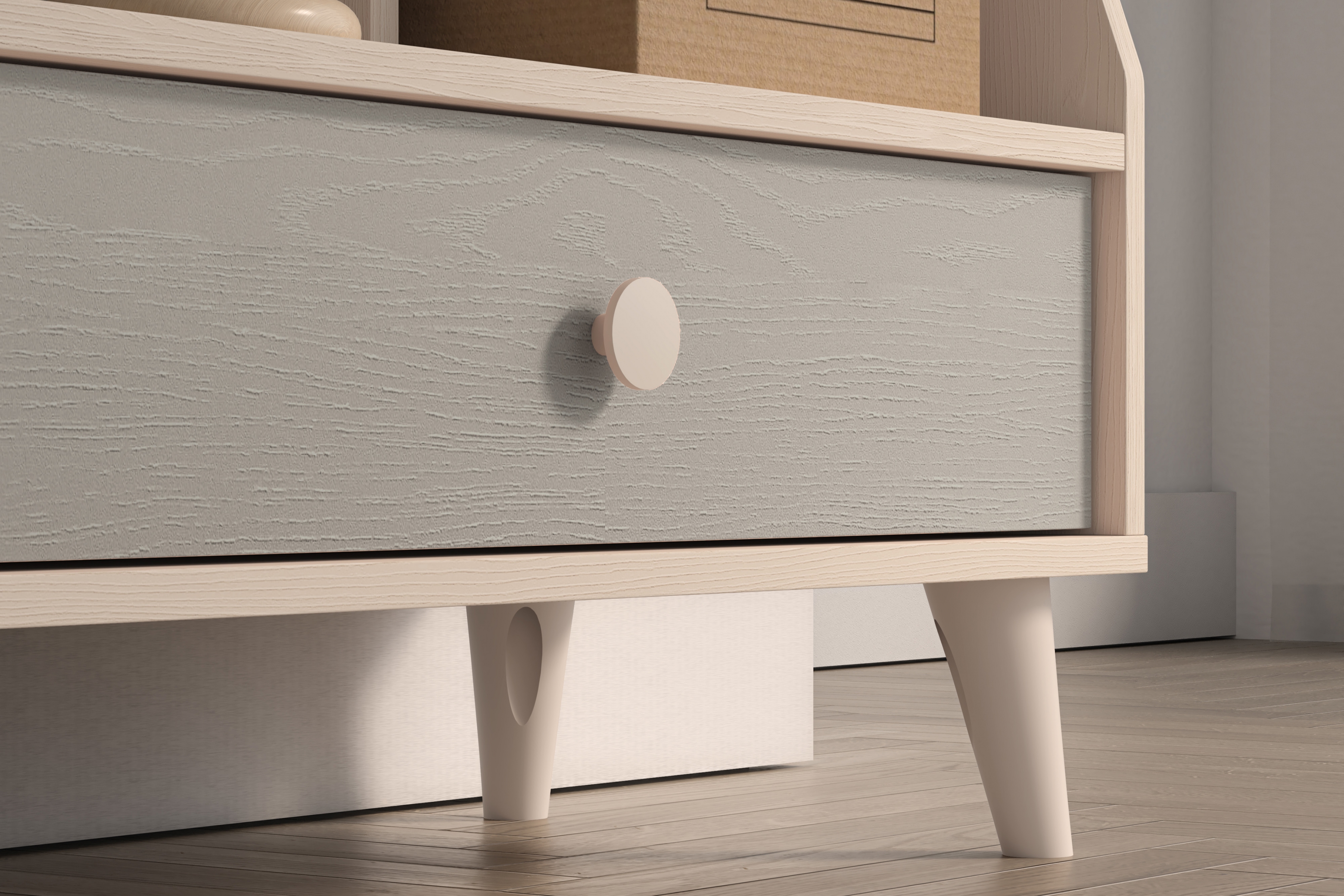 Dětský regál Marla 72 cm - pouštní písek / šedá pallad Regál Marla 72 cm - piasek pustyni / šedá pallad