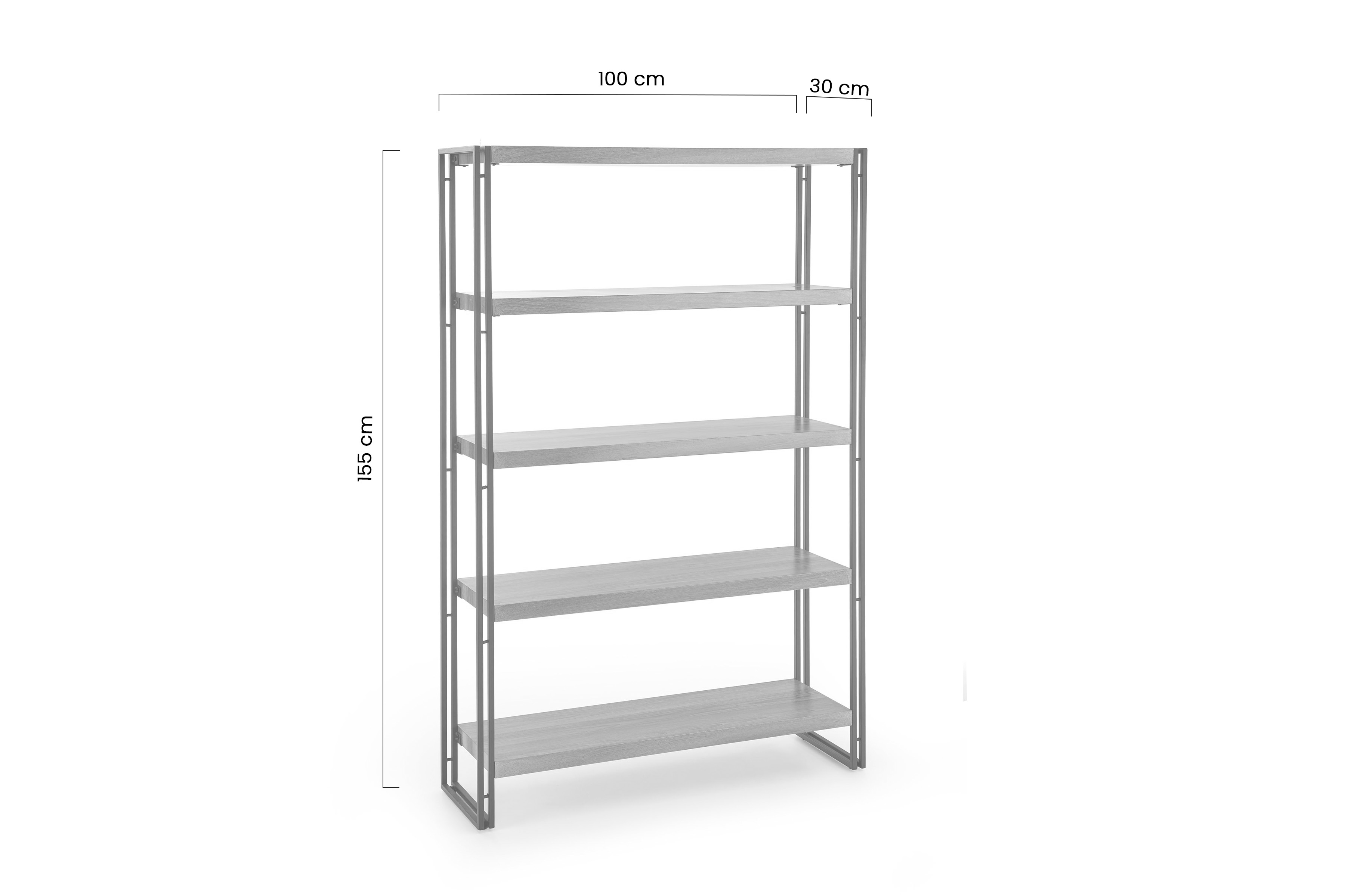 Kovová nástěnná police Bolivar 100 cm - zlatý dub / černý Regál metalowy Bolivar REG2 - 100 cm - dub zlatá / černá