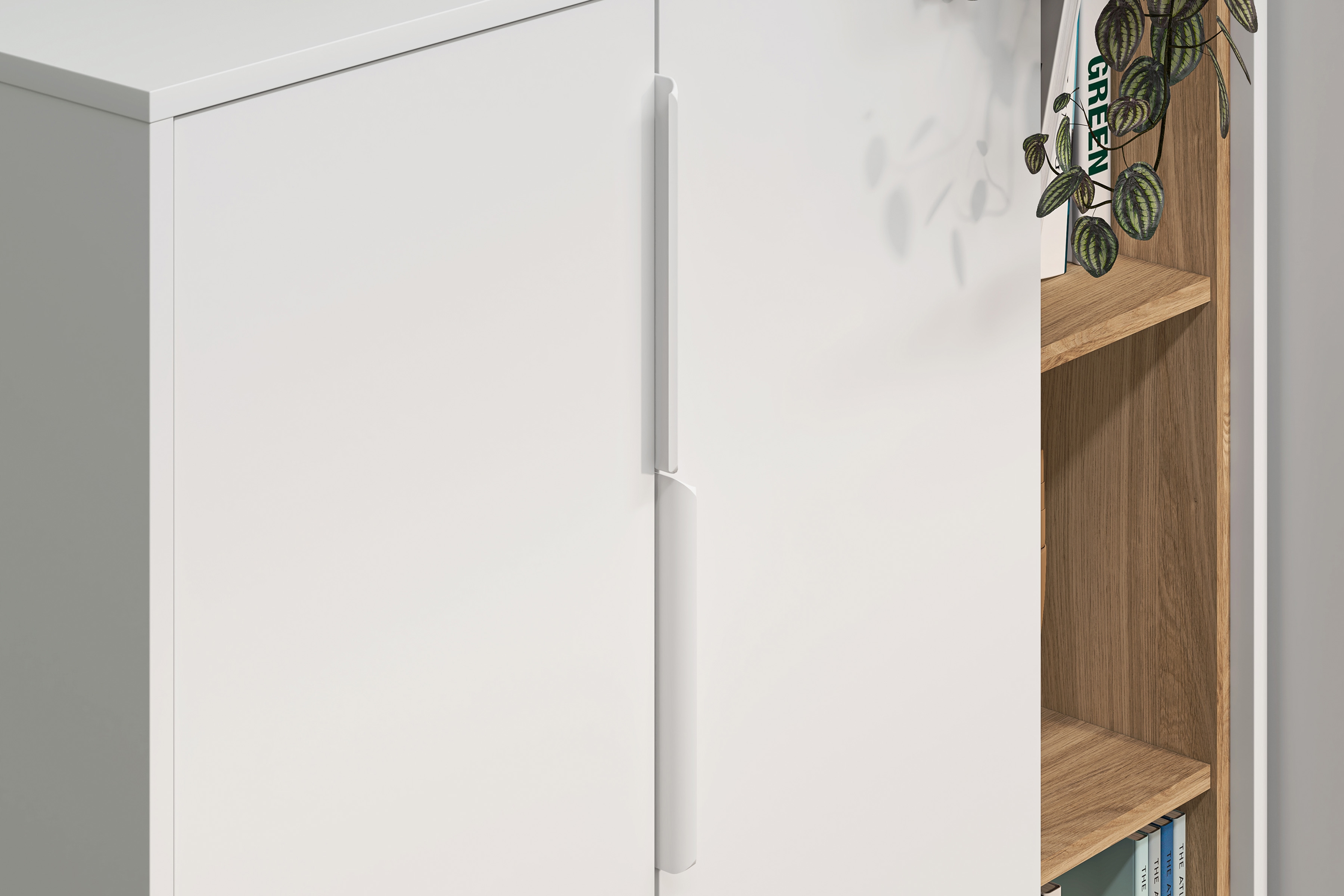 Studentský regál Gaoli 101 cm - bílá / dub castello / grafit Regál do mladé Gaoli 05 - 101 cm - Bílý / Dub castello / grafit