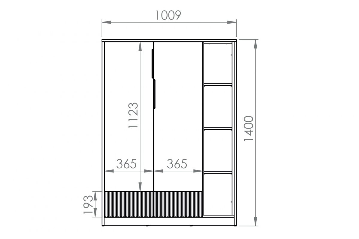 Studentský regál Gaoli 101 cm - bílá / dub castello / grafit Regál do mladé Gaoli 05 - 101 cm - Bílý / Dub castello / grafit