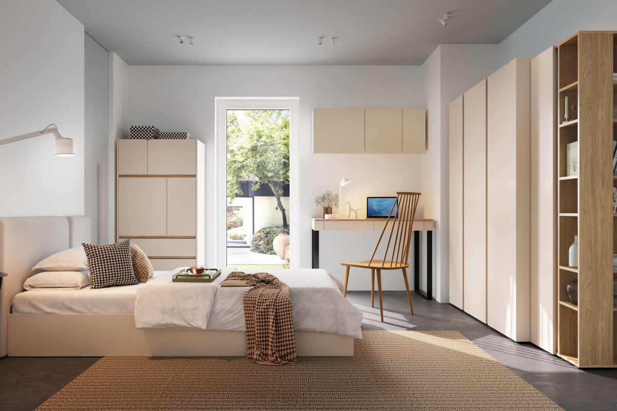 Regál Studentský Luca 55 cm - bez Pískový / dub olejowany Regál Studentský Luca 4 - 55 cm - bez Pískový / dub olejowany