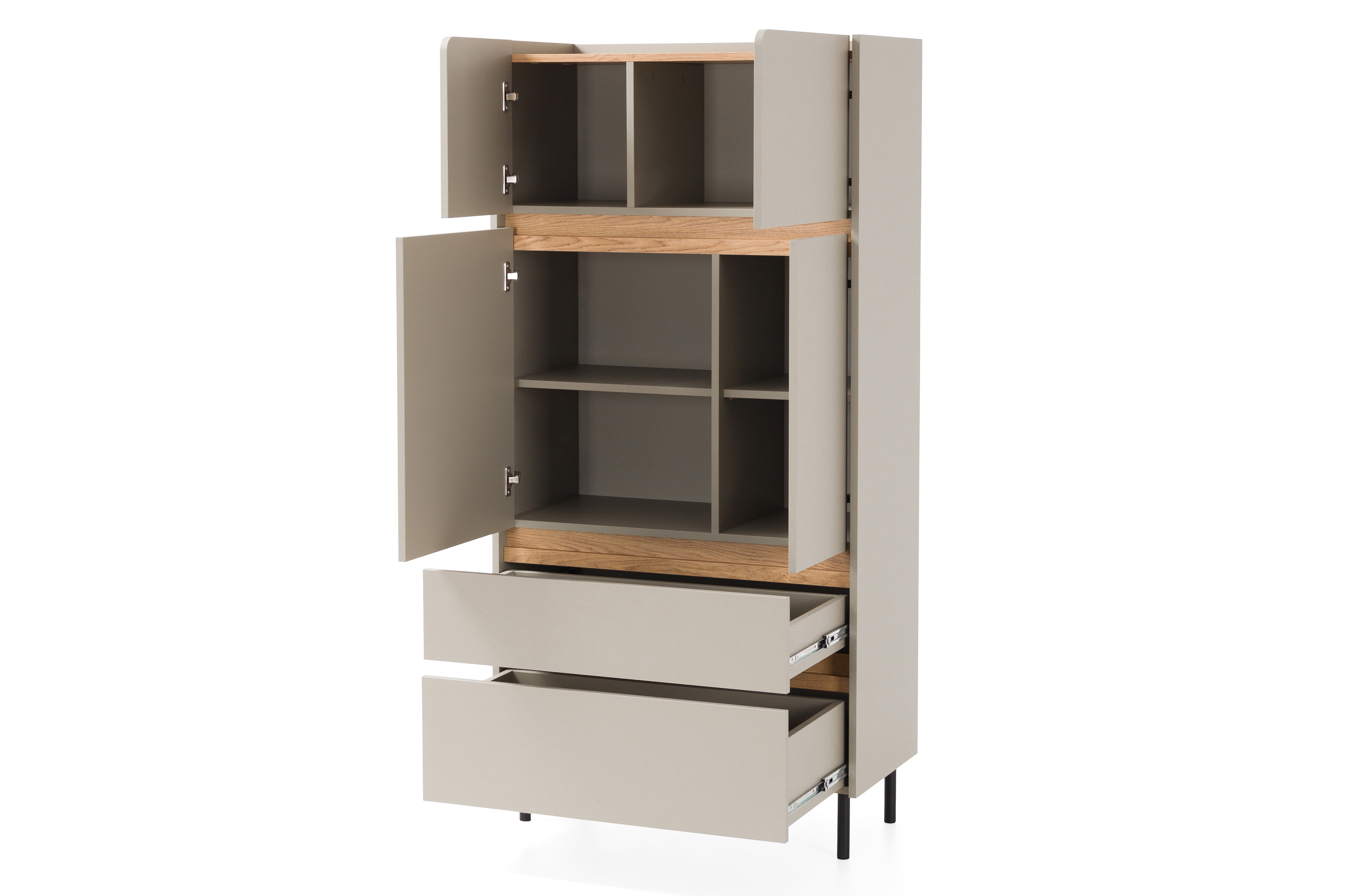 Regál Studentský Luca 80 cm - bez Pískový / dub olejowany Regál Studentský Luca 5 - 80 cm - bez Pískový / dub olejowany