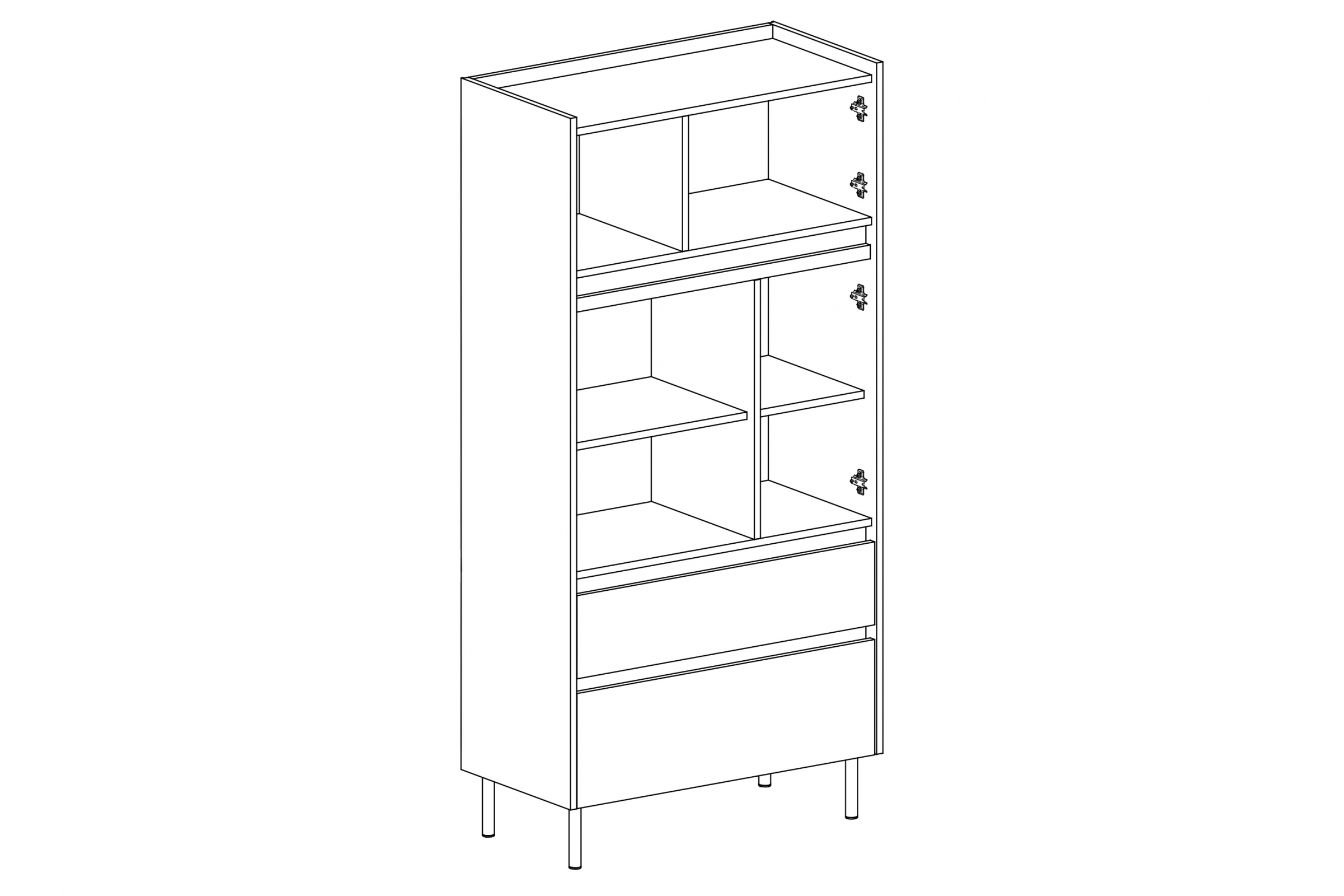 Regál Studentský Luca 80 cm - bez Pískový / dub olejowany Regál Studentský Luca 5 - 80 cm - bez Pískový / dub olejowany