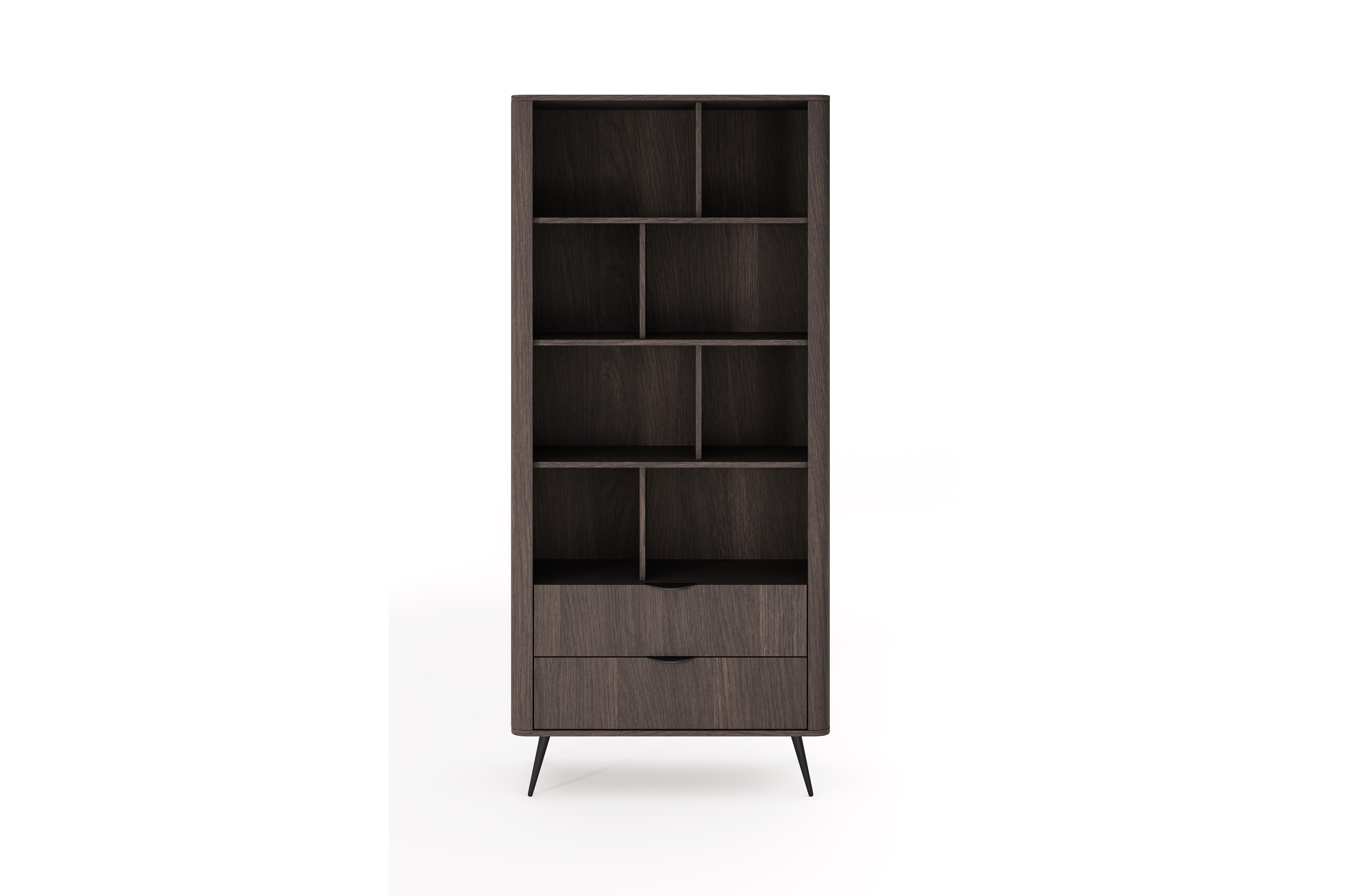 Otevřený regál Edrin 88 cm se zásuvkami - dub dunin / černá Regál otwarty Edrin 88 cm se zásuvkami - dub dunin / černá