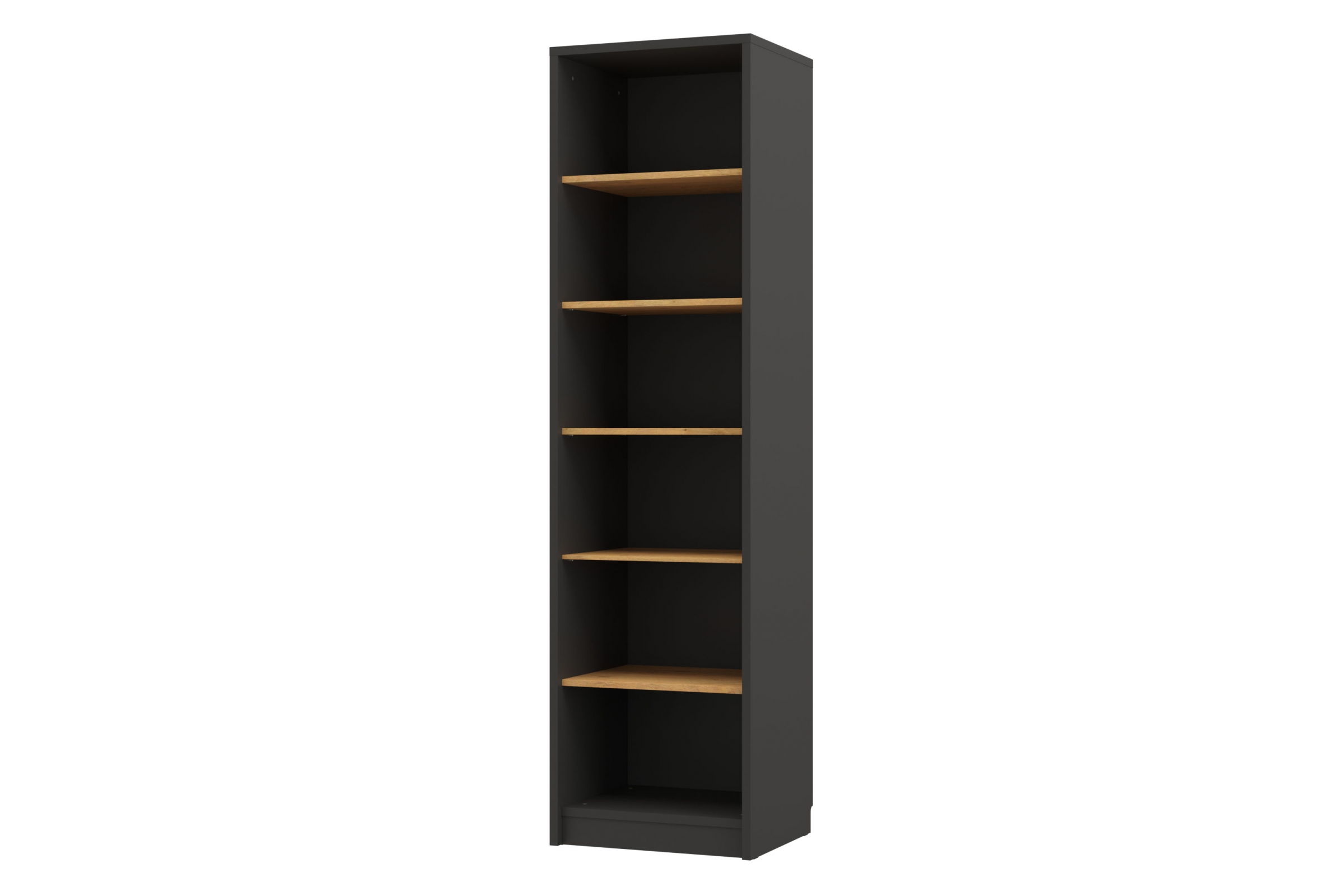 Regál Genius P 60 cm - černá / dub lancelot Regál P do polkotapczanow Genius 60 cm - černá / dub lancelot