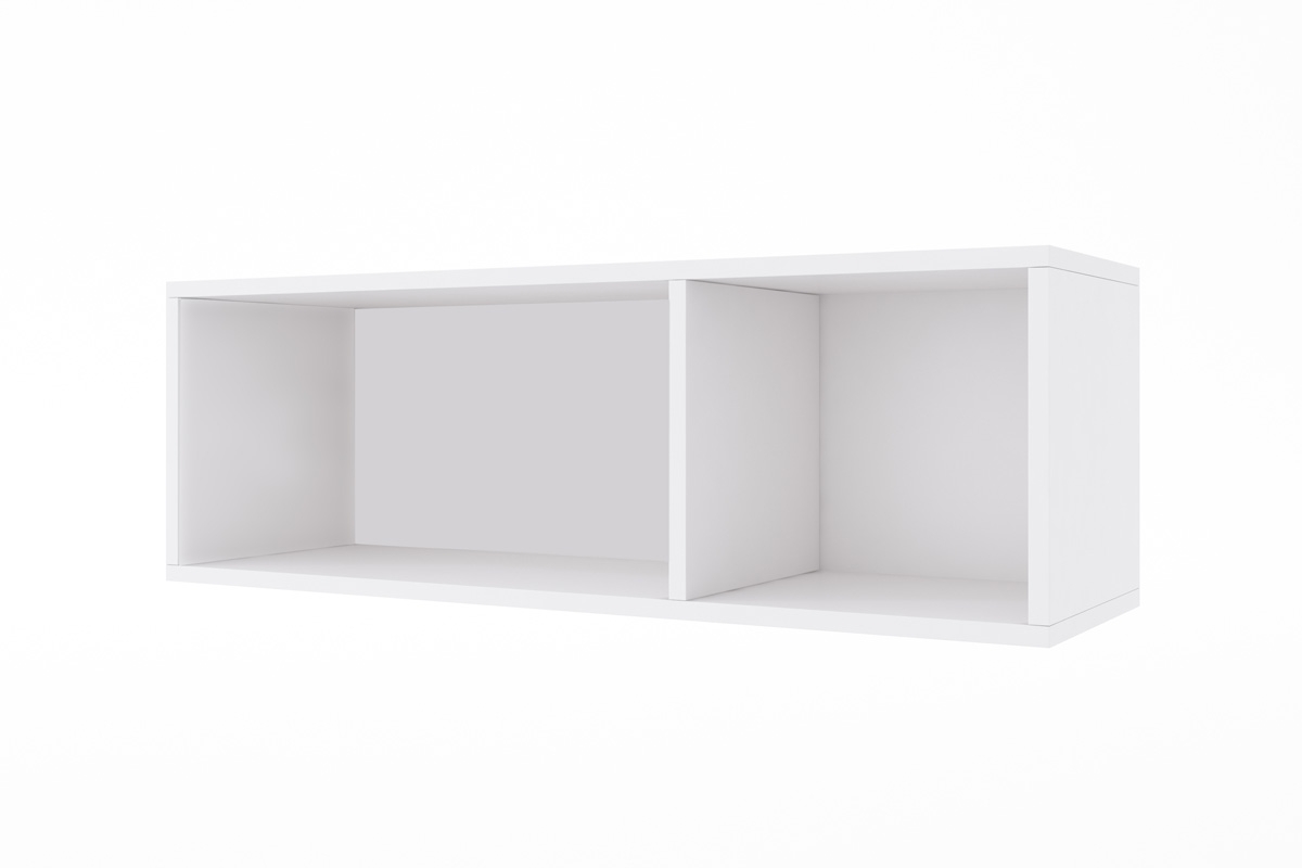 Závěsný horizontální regál Combo 7 - bílý Bílý Regál 