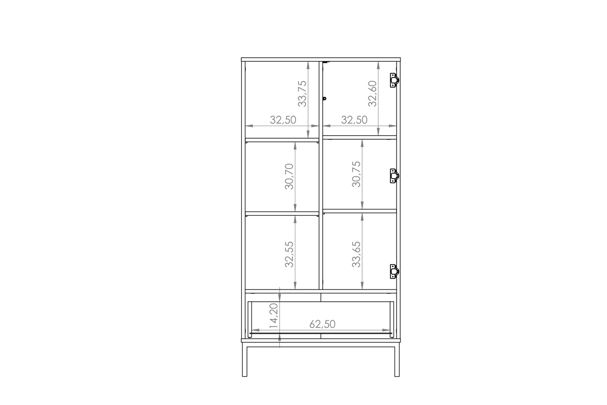 Regál so zásuvkou Tristal - biely mat Regál Tristal do izby dziennego