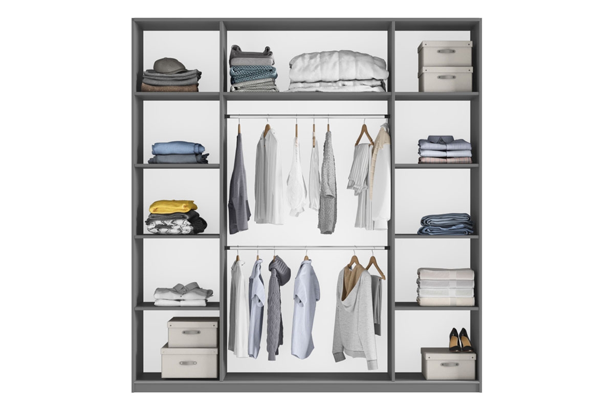 Skriňa so zrkadlom Rodos 200 Biely Skriňa Rodos