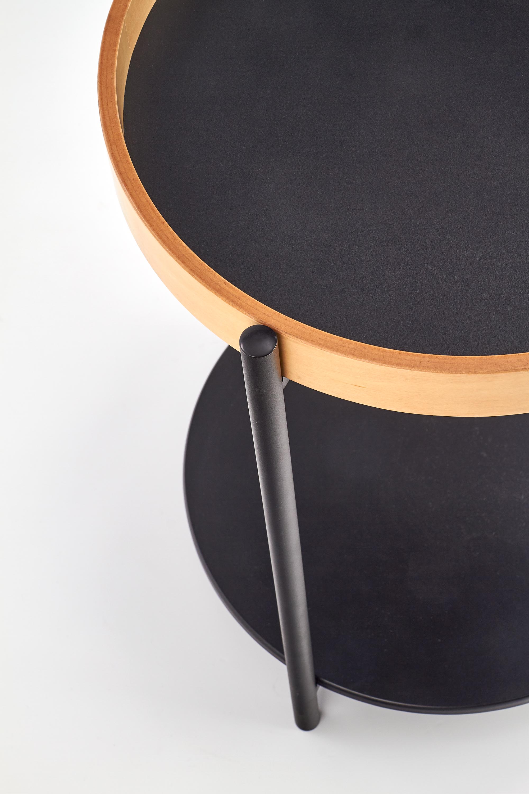 ROLO dohányzóasztal - fekete / natúr tölgyfa rolo Konferenční stolek Fekete / Dub přírodní