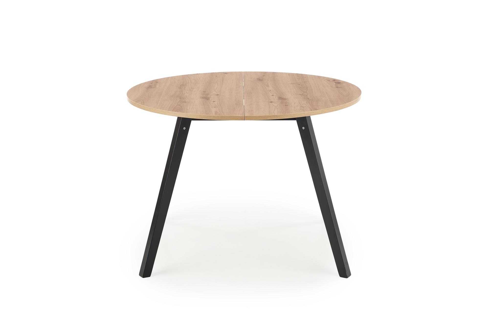 Okrúhly rozkladací stôl RUBEN 102-142x102 cm - dub artisan / čierna ruben Stôl Farba Pracovná doska - Dub artisan, Nohy - Čierny