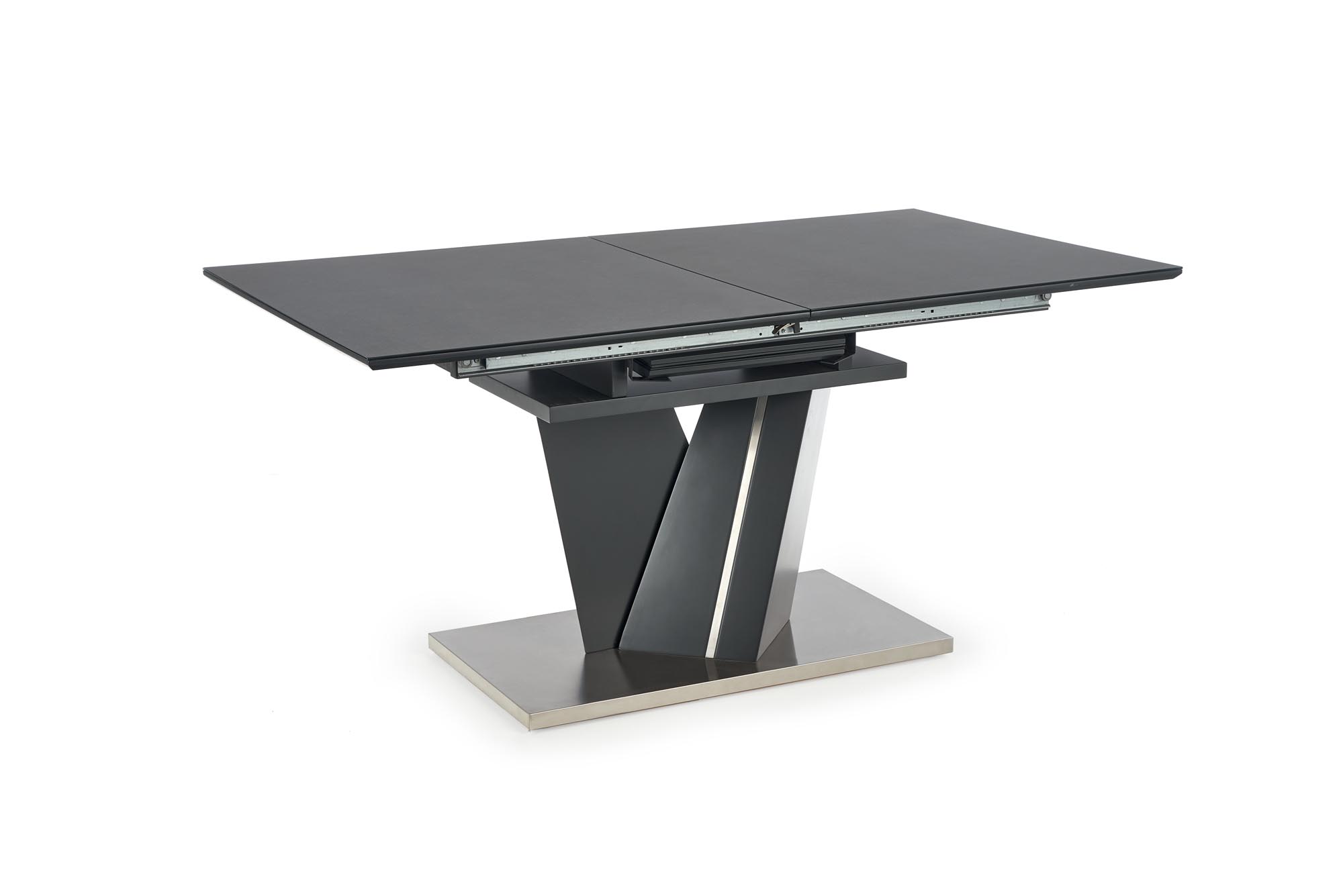 SALVADOR összecsukható asztal, asztallap - hamu sötét, lábak - hamu sötét salvador stůl rozkládací Deska - tmavý popel, nohy - tmavý popel
