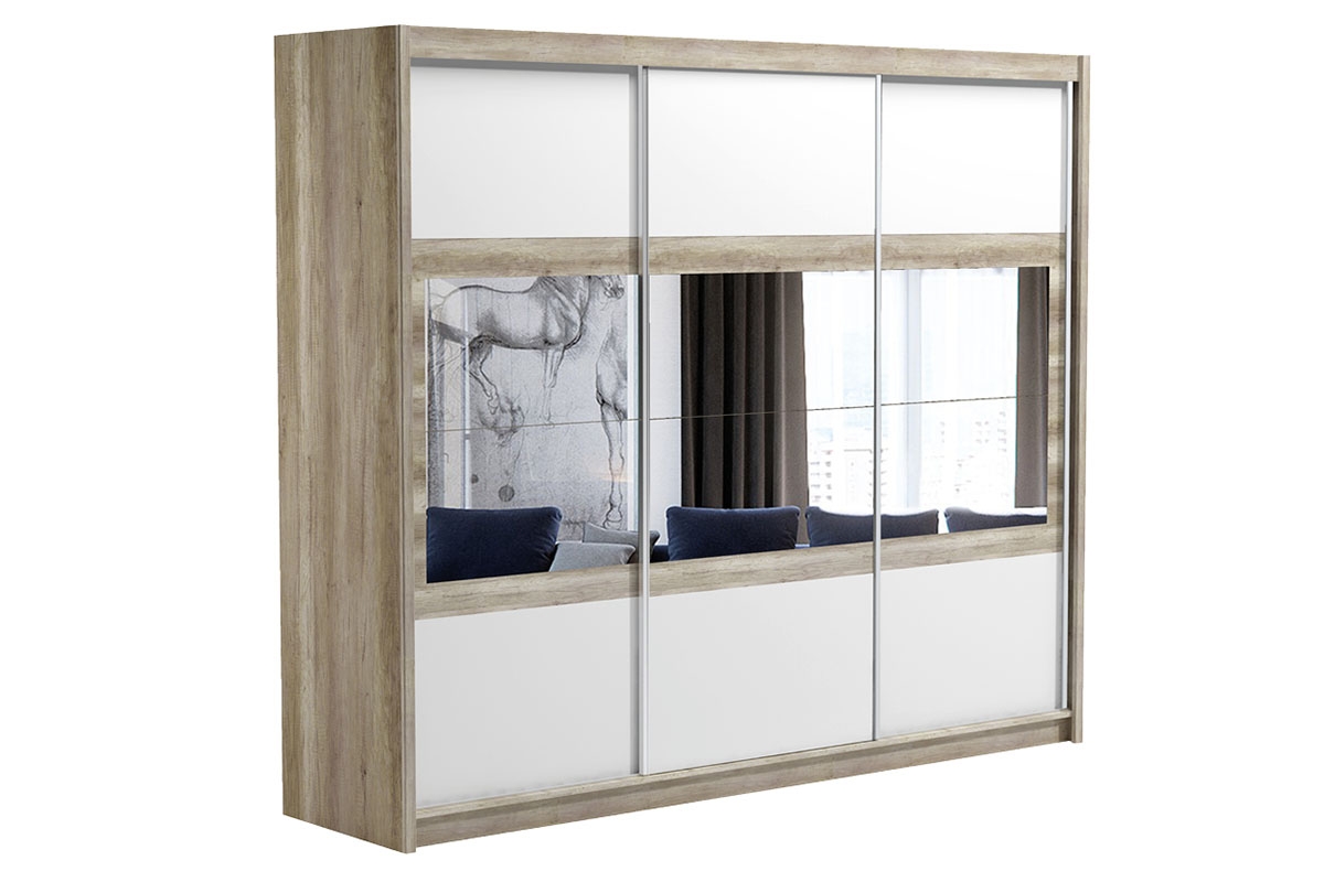 Skriňa Salwador 250 Country gray/Biely Skriňa Salwador 