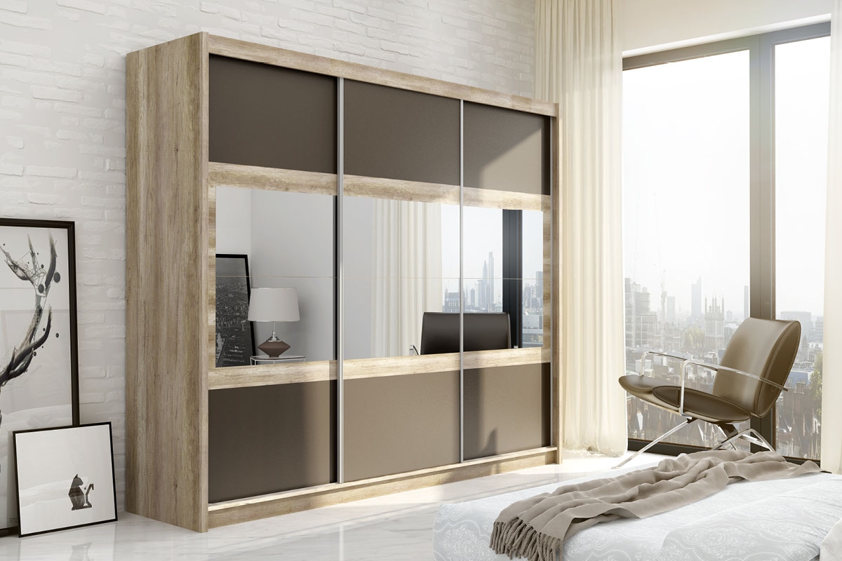 Skriňa Salwador 250 Country gray/lava Skriňa salwador vizualizácia