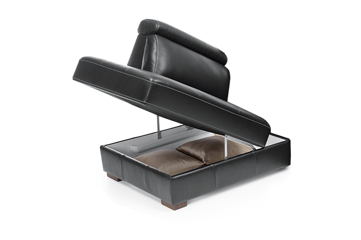 Sedací diel s úložným priestorom na posteľnú bielizeň Ergo 1 HT/BK L/P ergo etap