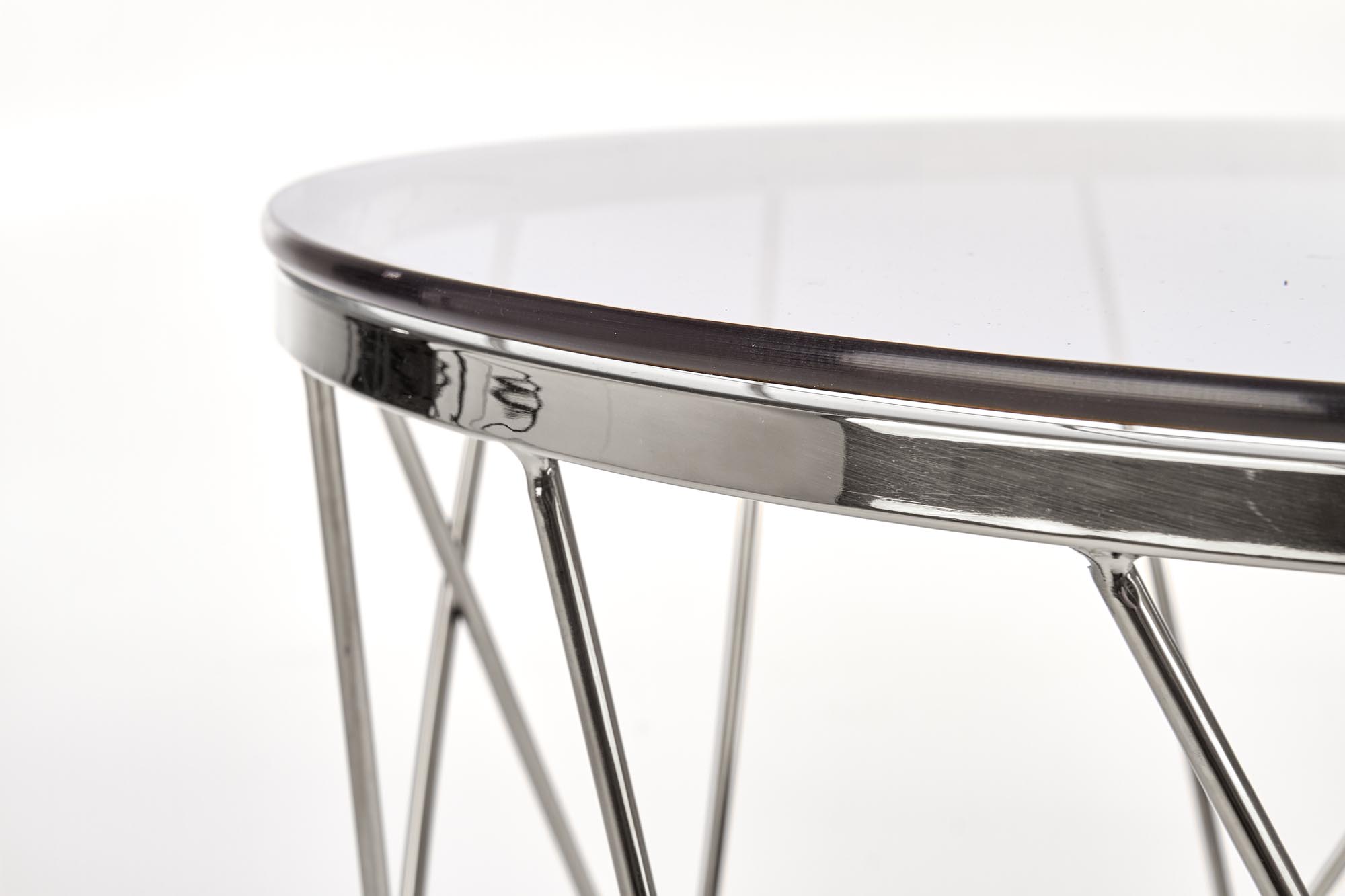 Konferenční stolek Selena - chromovaný / kouřové sklo selena Konferenční stolek, Rošt - Chromovaný, Sklo - kouřový