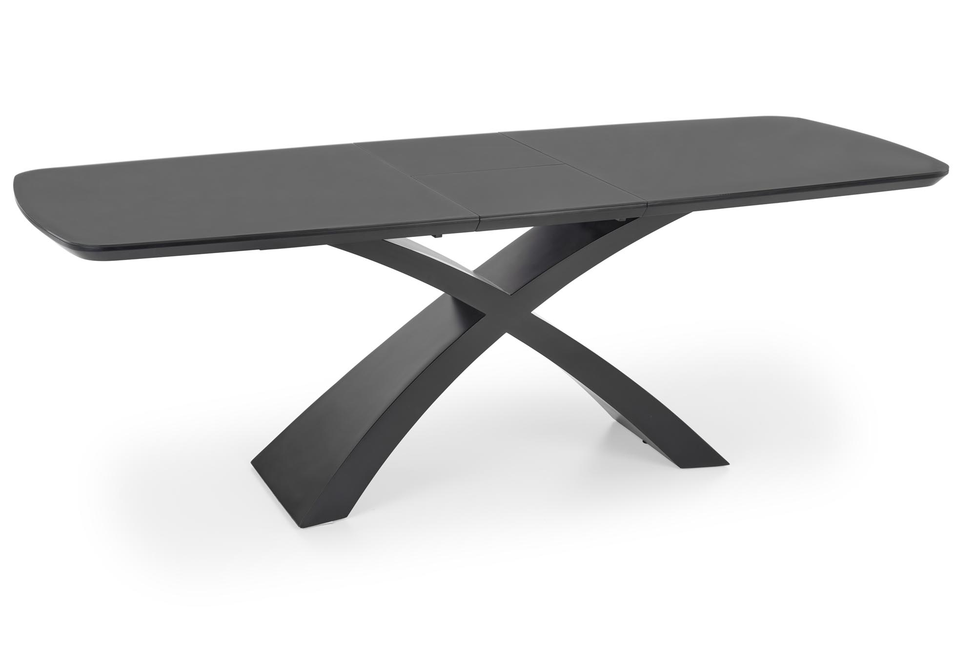 SILVESTRO Rozkládací stôl Pracovná doska - tmavý popol, noha - Čierny silvestro Stôl rozkladany Pracovná doska - tmavý popol, noha - Čierny
