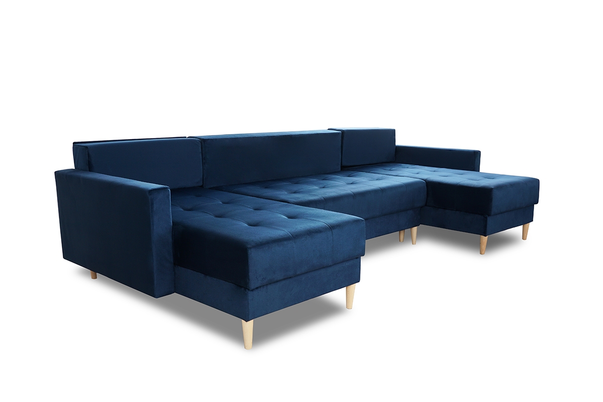 Škandinávsky Rozkladacia rohová sedacia súprava Romano U Rohová sedacia súprava z wysokim nozkami 