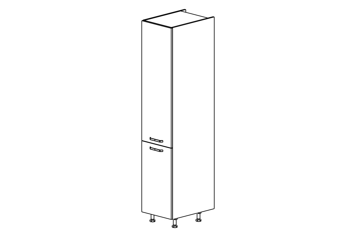 Kuchynský stĺpik Kammono F SD40D2 dvojdverový regál Kuchynský  KAMMONO F SD40D2 dvojdverový