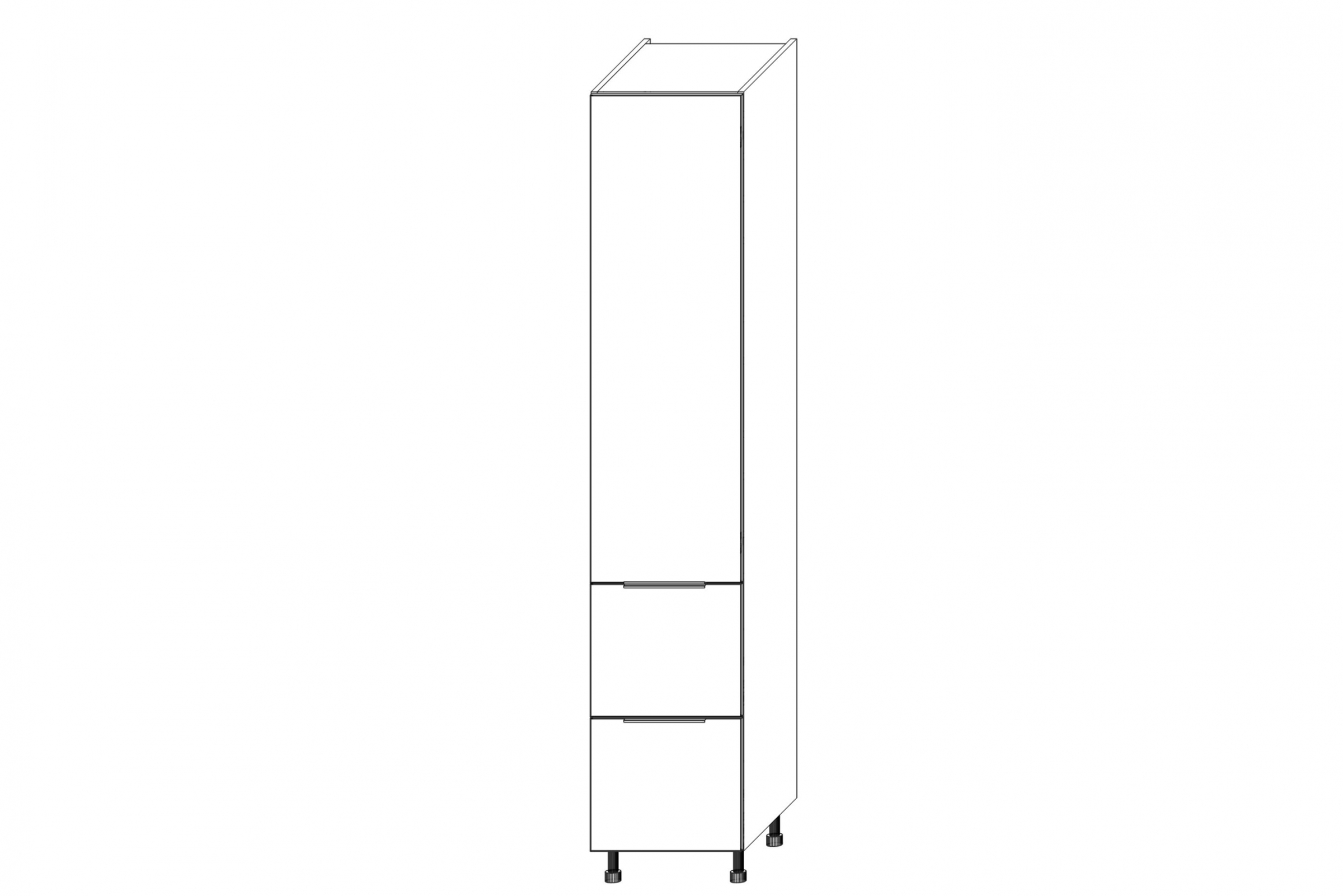 KAMMONO SD40SS2/71 - Skrinka - P2 i K2 BLACK regál Kuchynský  KAMMONO K2 SD40SS2/71 jednodverový s dvoma zásuvkami