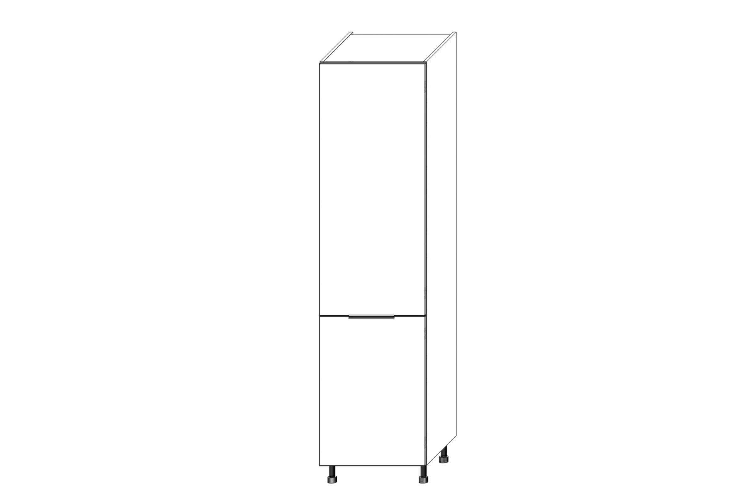 KAMMONO SD50D2 - Skrinka - P2 i K2 BLACK regál Kuchynský  KAMMONO K2 SD50D2 dvojdverový