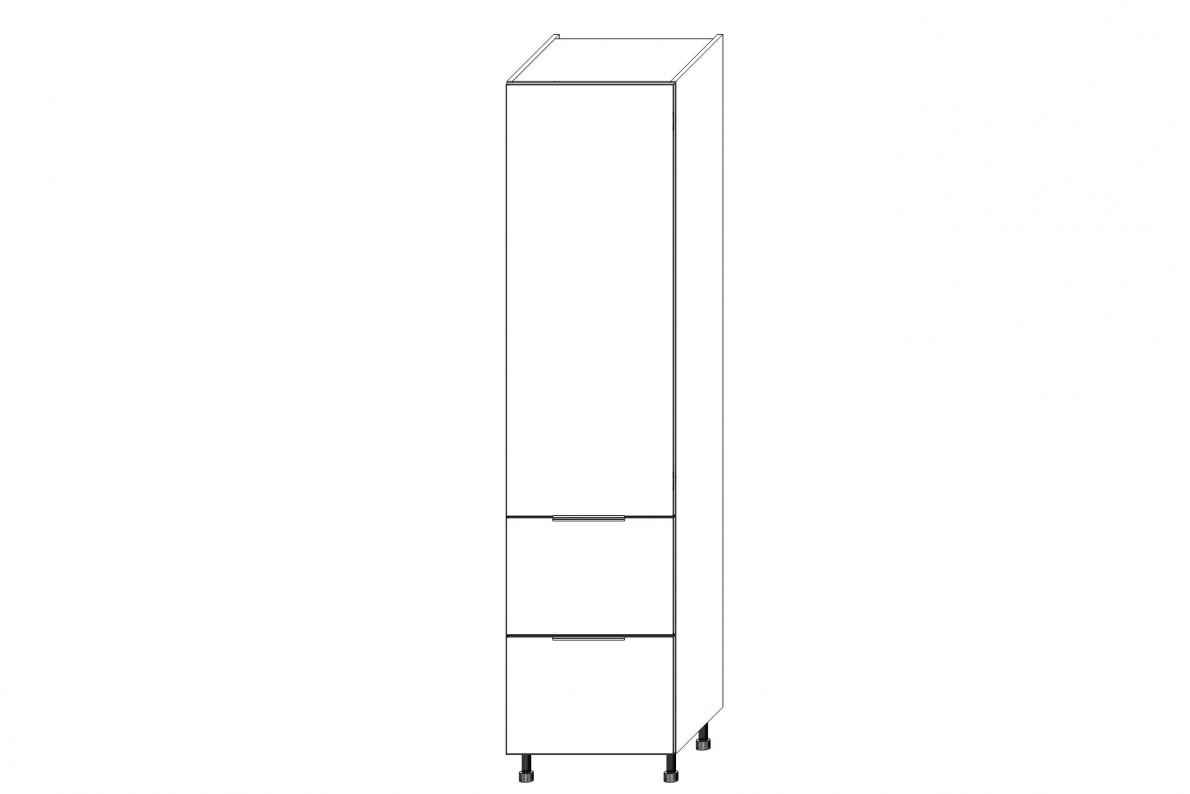 KAMMONO SD50SS2/71 - Skrinka - P2 i K2 BLACK regál Kuchynský  KAMMONO K2 SD50SS2/71 jednodverový s dvoma zásuvkami