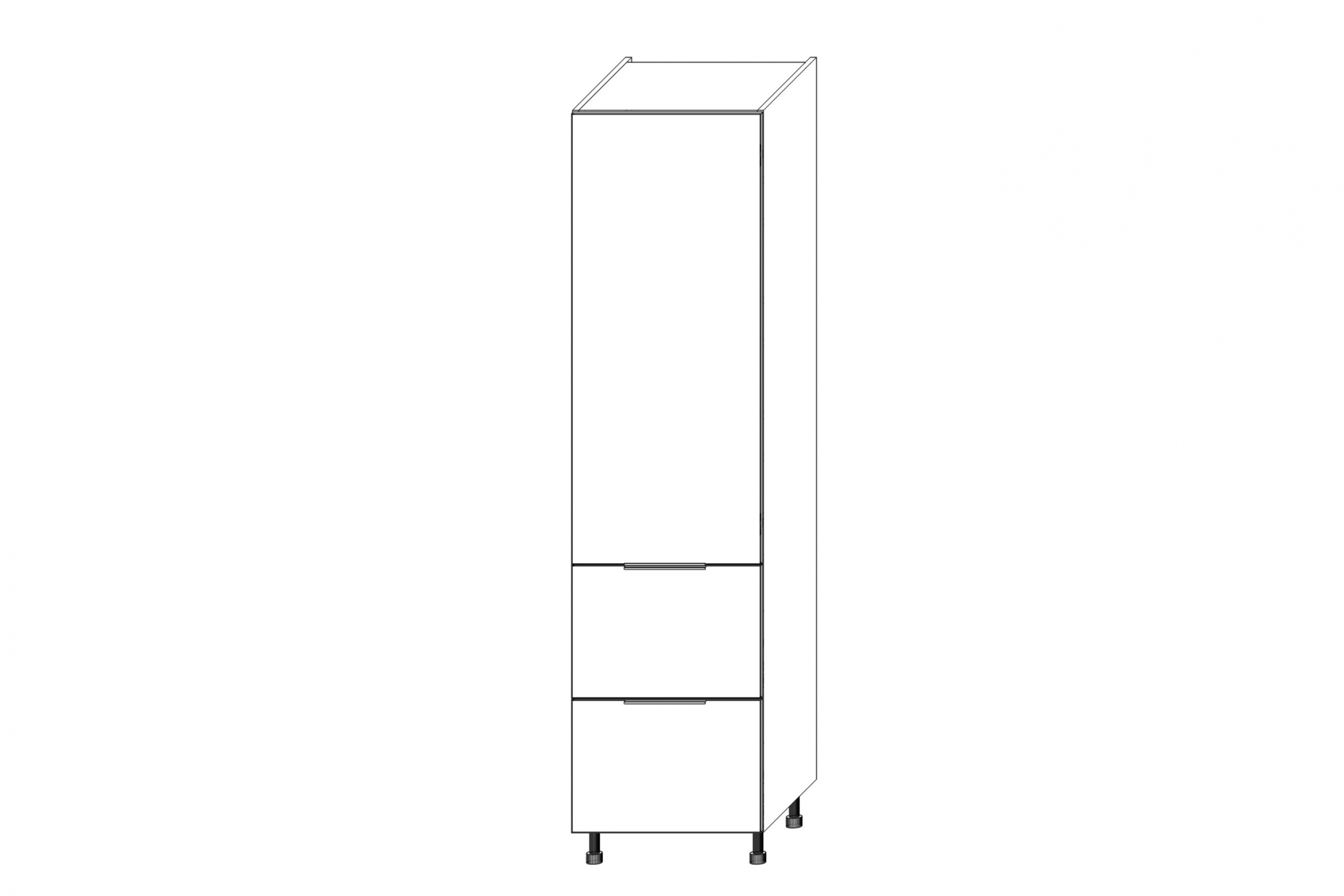 Vysoká kuchyňská skříň Kammono K2 SD50SS2 jednodveřová se 2 zásuvkami vysoká skříňka kuchenny KAMMONO K2 SD50SS2 jednodveřový z dwiema zásuvkami