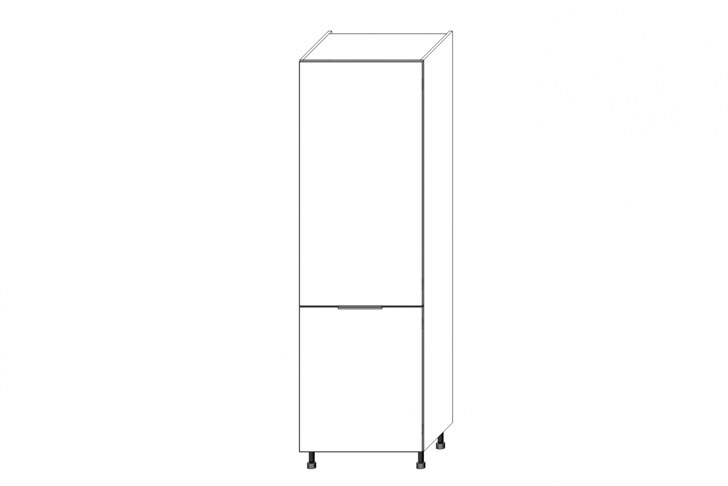 Vysoká kuchyňská skříň Kammono K2 SD60D2 dvoudveřová vysoká skříňka kuchenny KAMMONO K2 SD60D2 dvoudveřový