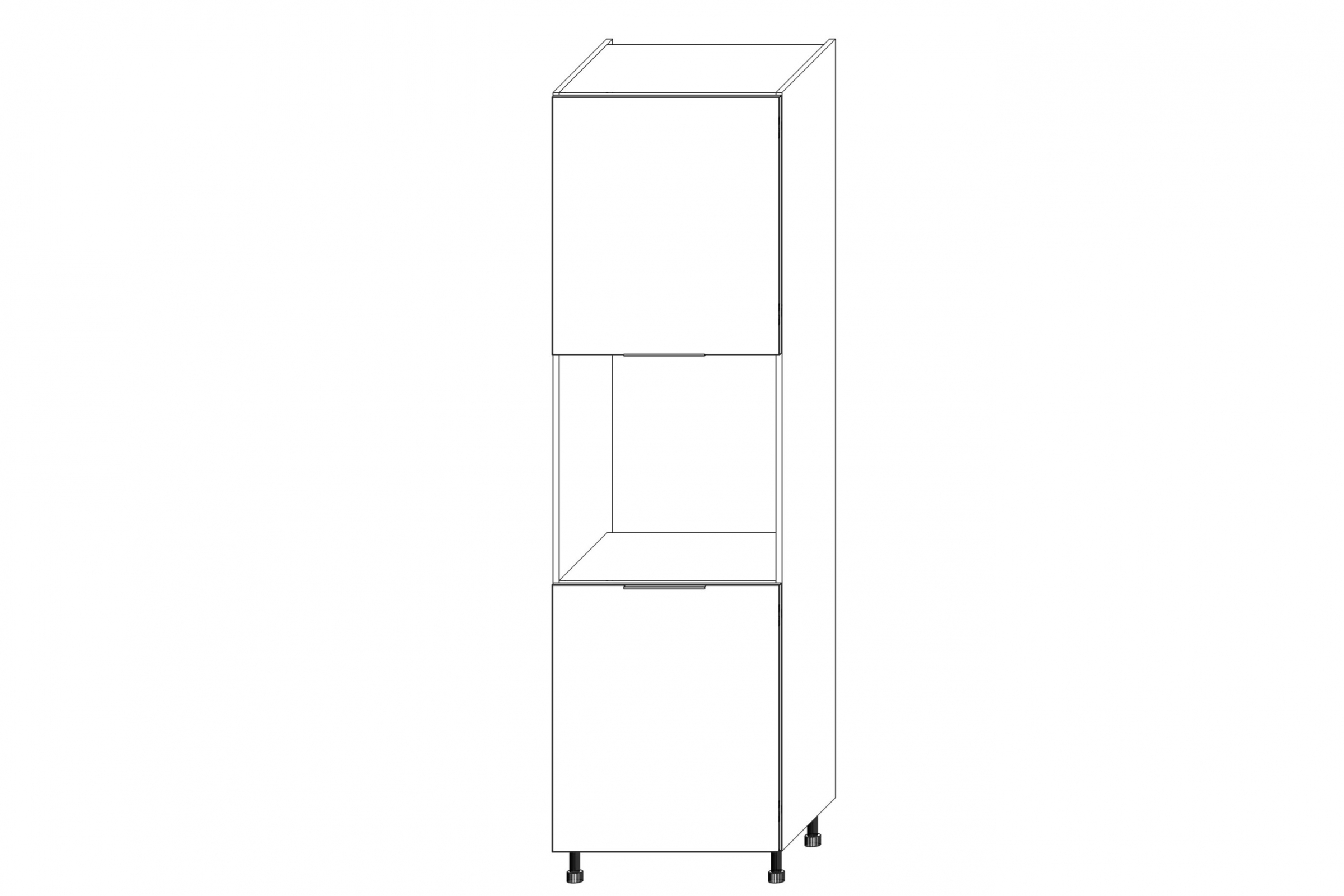 KAMMONO K2 BLACK SDP60/71 - skrinka pre vstavanú rúru regál Kuchynský  KAMMONO K2 SDP60/71 pre vstavanu ruru