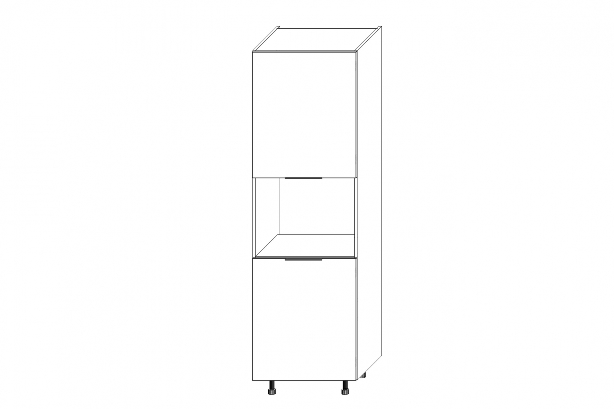 Vysoká kuchyňská skříň Kammono K2 SDPK60 pro vestavbu kompaktní trouby vysoká skříňka kuchenny KAMMONO K2 SDPK60 pro zabudowy kompaktowego piekarnika