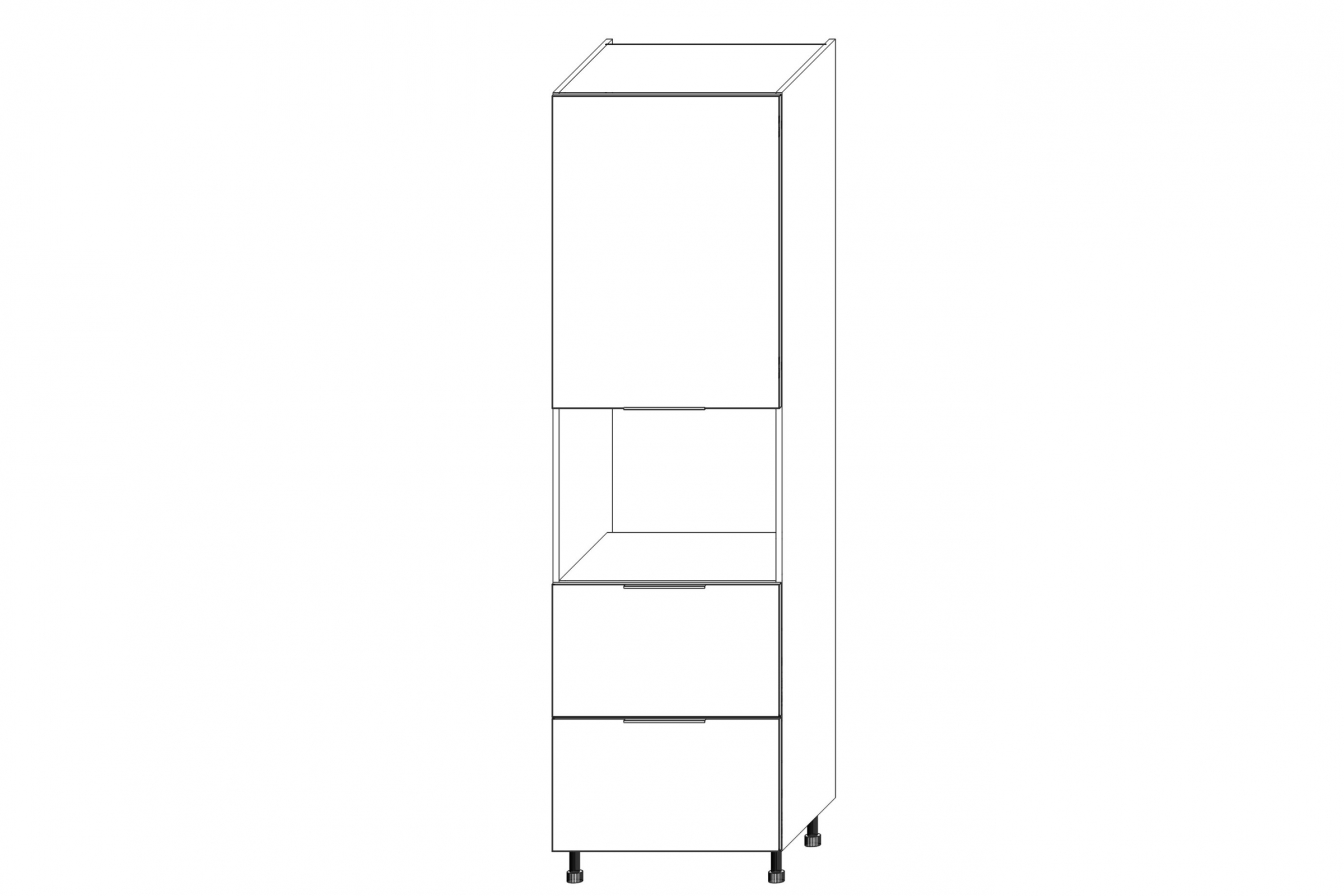 Vysoká kuchyňská skříň Kammono K2 SDPK60SS2/71 pro vestavbu kompaktní trouby vysoká skříňka kuchenny KAMMONO K2 SDPK60SS2/71 pro zabudowy kompaktowego piekarnika