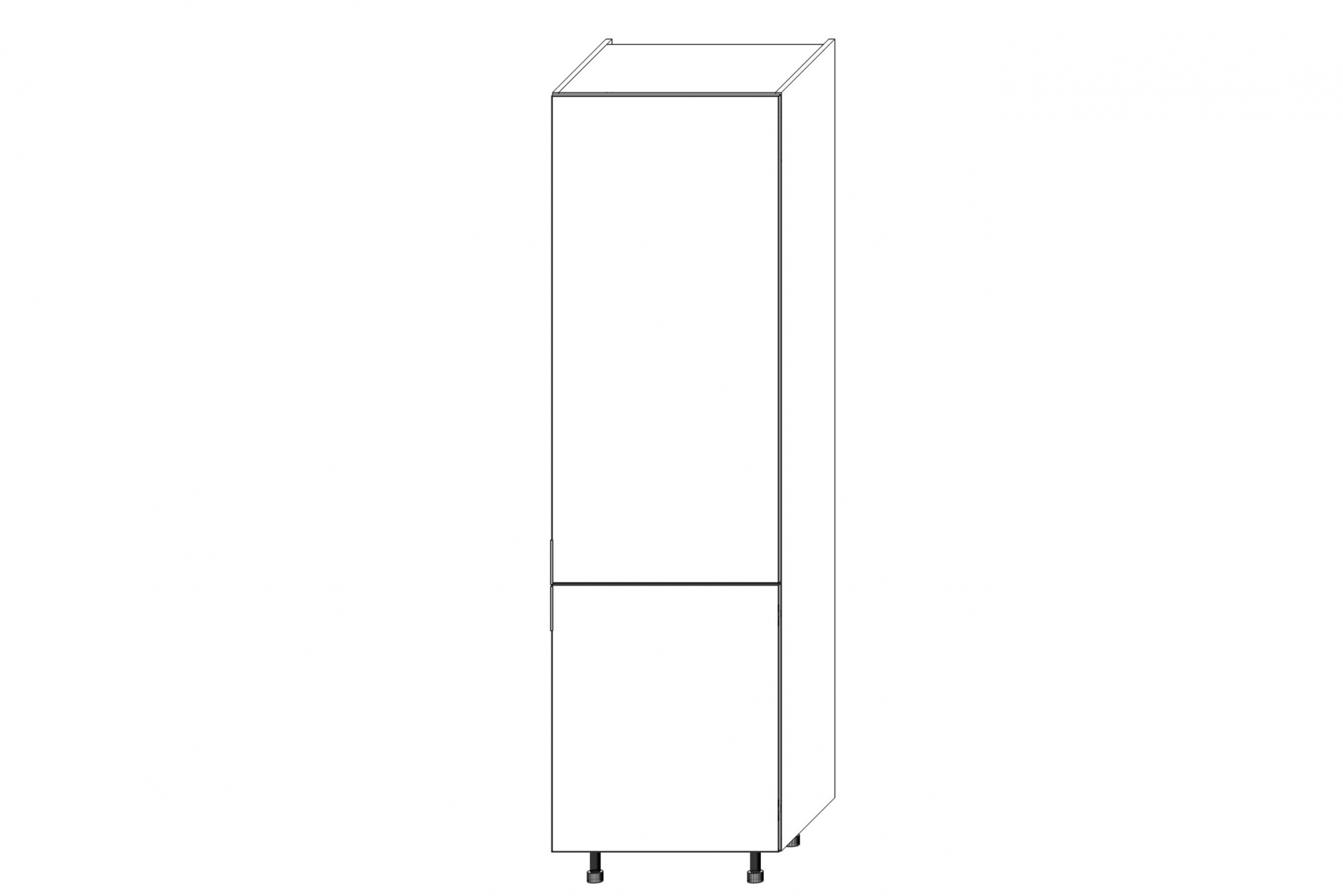 Vysoká kuchyňská skříň Kammono K2 SL60/71 pro vestavbu lednice vysoká skříňka kuchenny KAMMONO K2 SL60/71 pro zabudowy lodowki