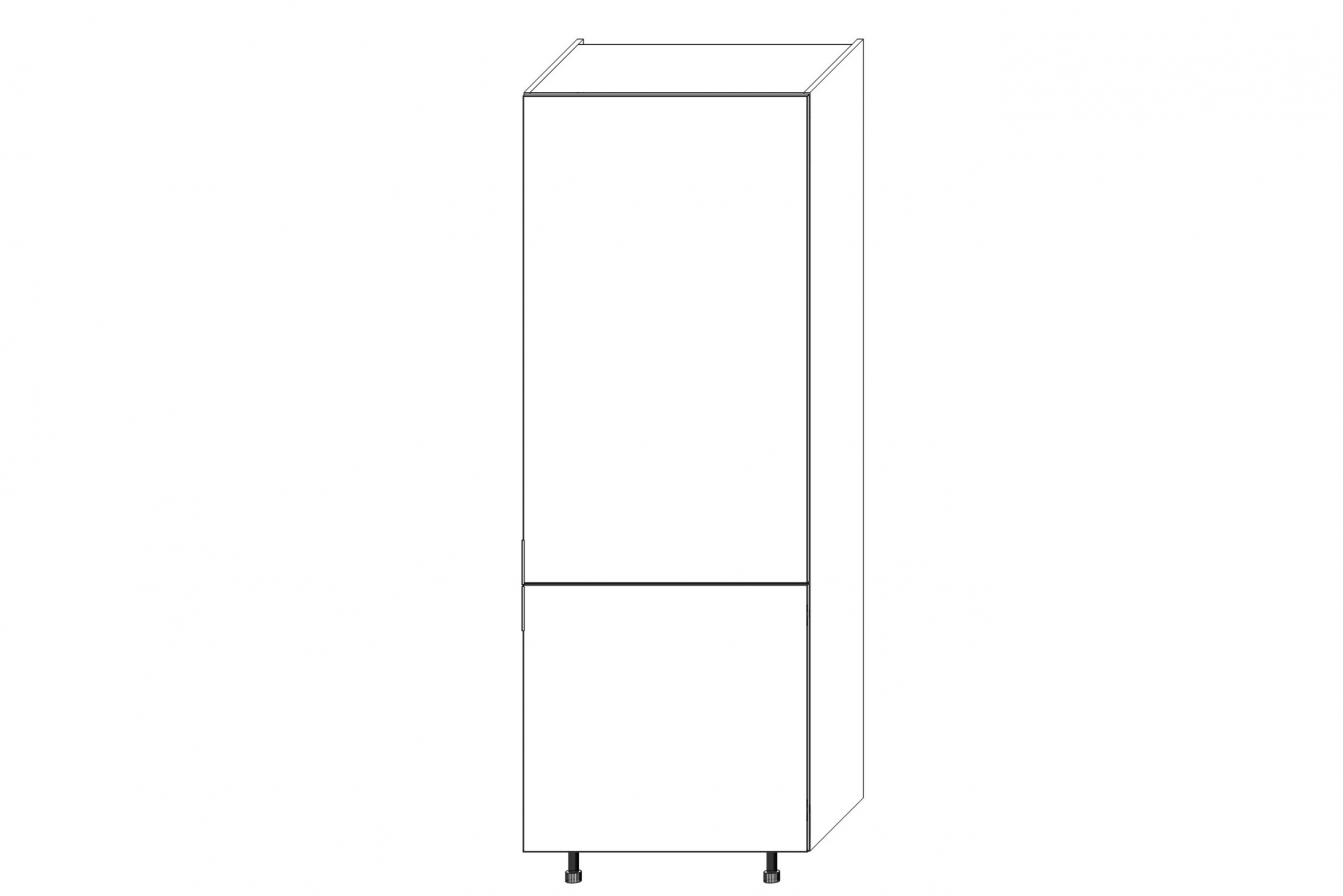 Vysoká kuchyňská skříň Kammono K2 SL75/71 pro vestavbu lednice vysoká skříňka kuchenny KAMMONO K2 SL75/71 pro zabudowy lodowki