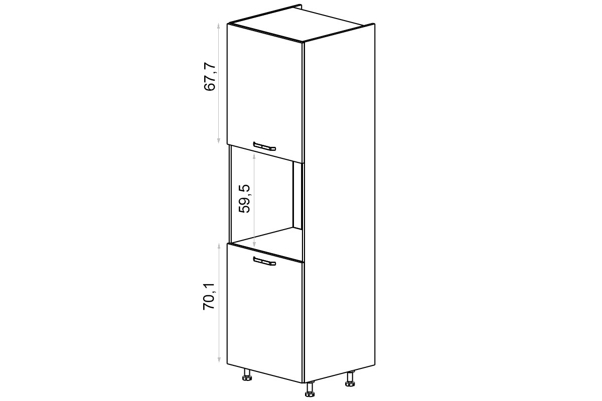 vysoká skříňka kuchenny KAMMONO P2 SDP60/71 do zabudowy piekarnika vysoká skříňka kuchenny KAMMONO P2 SDP60/71 do zabudowy piekarnika