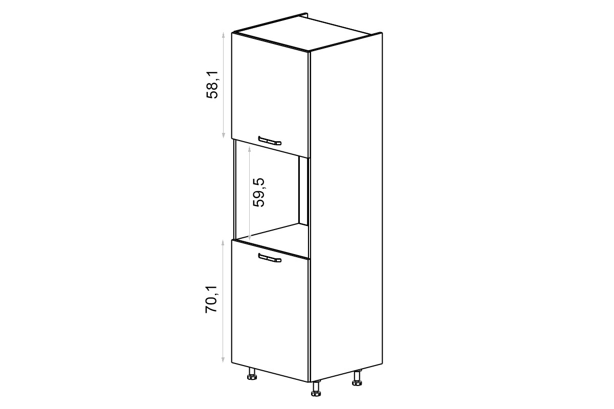 vysoká skříňka kuchenny KAMMONO P2 SDP60 do zabudowy piekarnika vysoká skříňka kuchenny KAMMONO P2 SDP60 do zabudowy piekarnika
