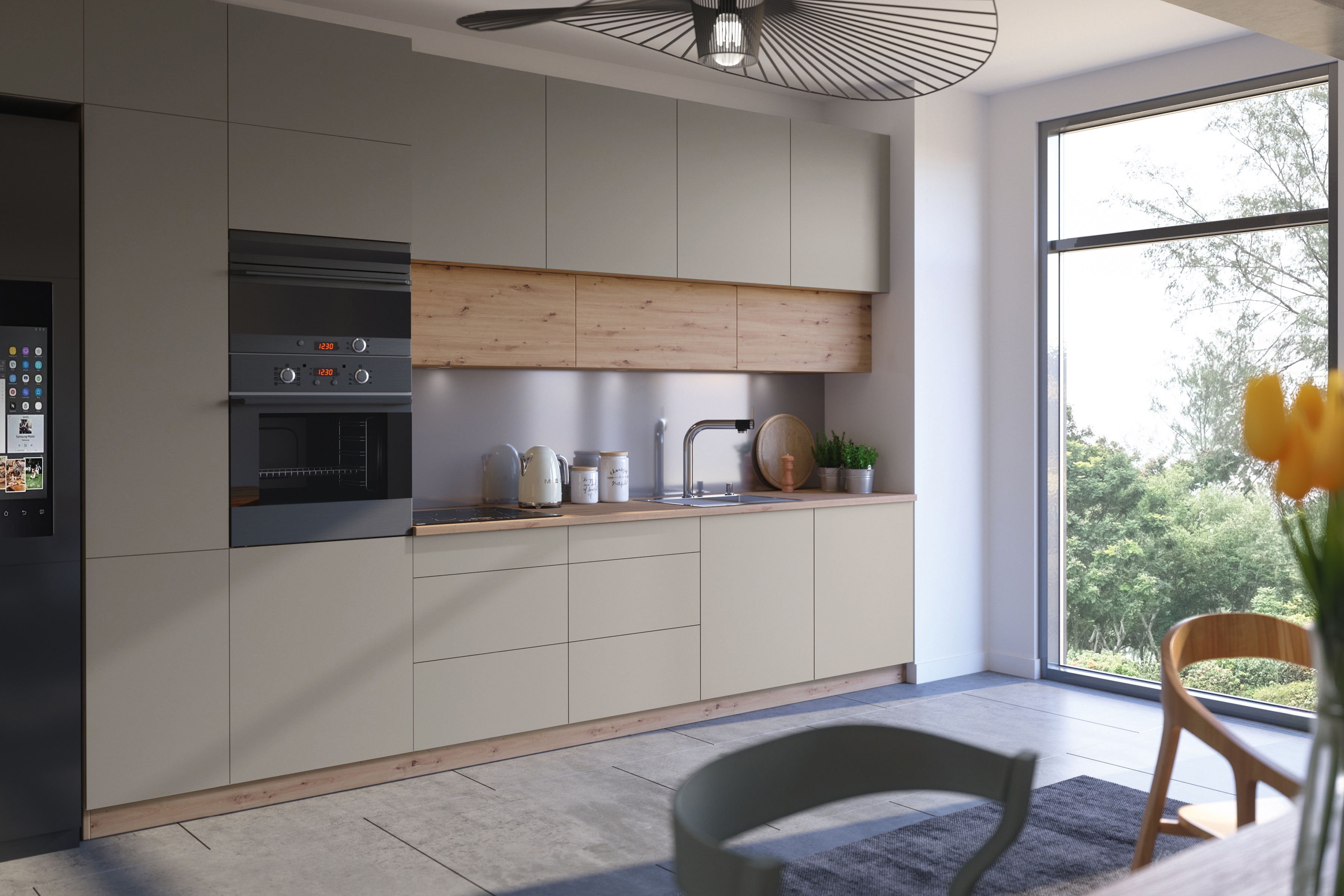 regál Kuchynský  Langen D40SP dvojdverový - beige regál Kuchynský  Langen D40SP dvojdverový - beige