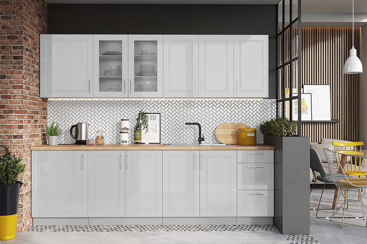 vysoká skříňka kuchenny Natalia D60 SL/2133 P/L dvoudveřový - šedá mat vysoká skříňka kuchenny Natalia D60 SL/2133 P/L dvoudveřový - šedá mat