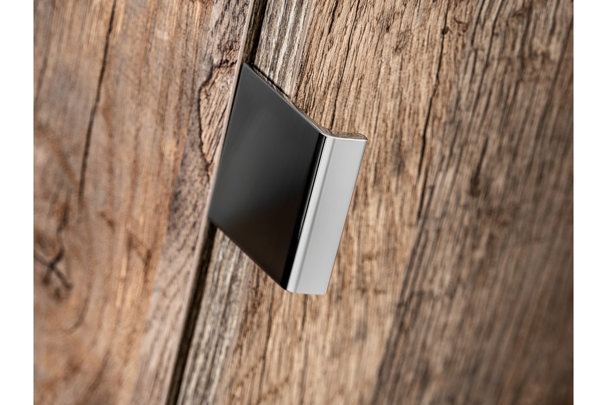 Závěsný koupelnový regál Santa Fe Oak - dub Santa Fe vintage Stříbrný uchwyt do Skříňky 